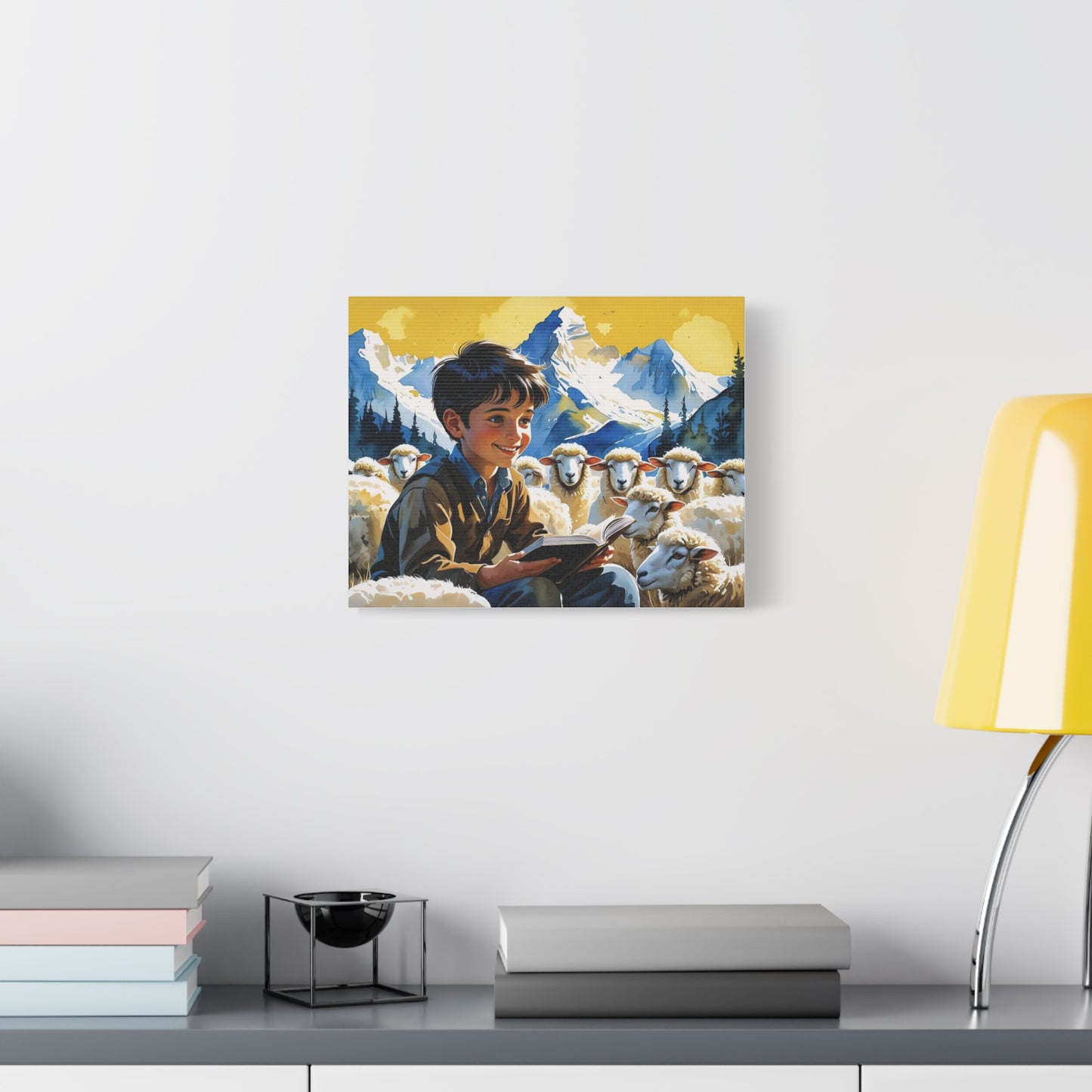 Labeat in the Shar Mountains – Watercolor Style Portrait of an Albanian Shepherd Boy in Kosovo’s Colors