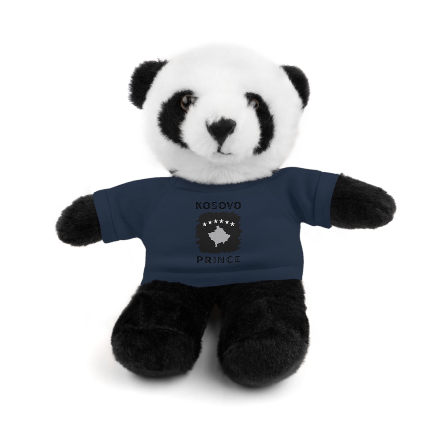 Kosovo Prince | 8" Plush Panda with Personalized Tee – Sweet & Snuggly Gift for Boys & Toddlers