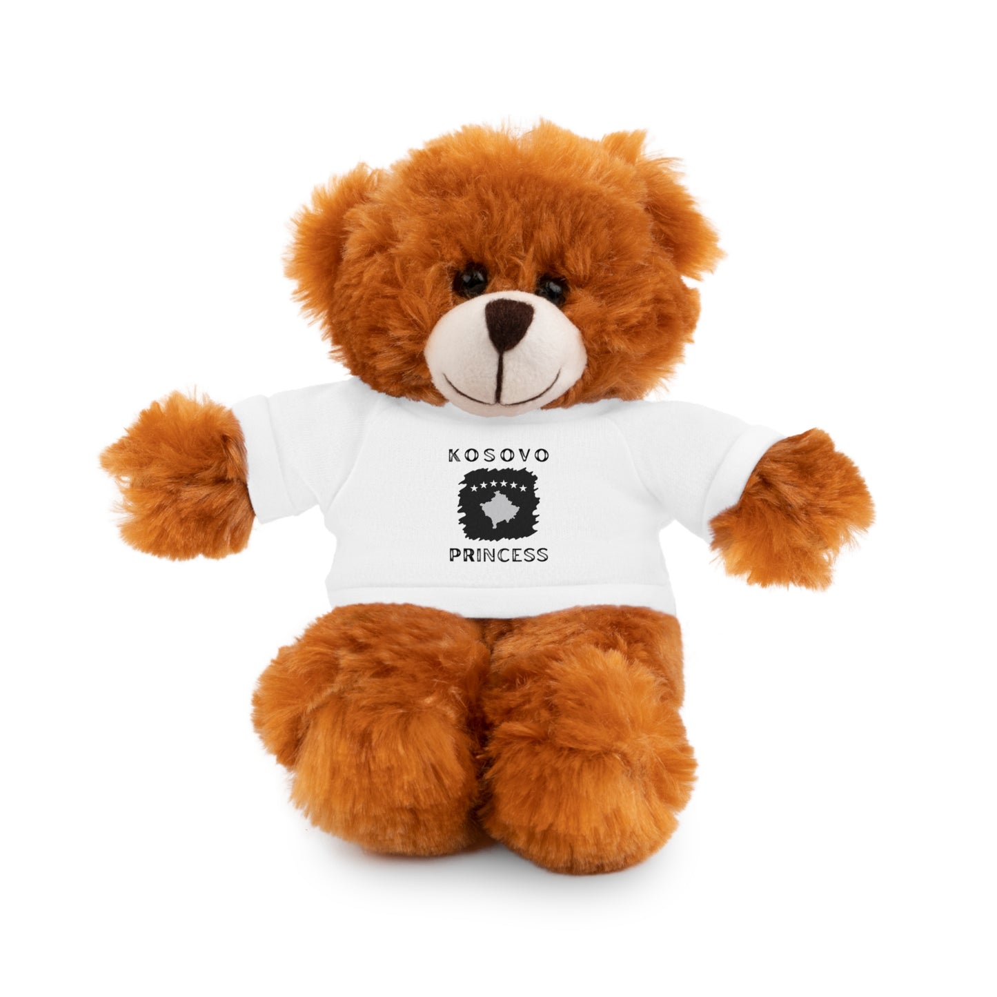 Kosovo Princess | 8" Teddy Bear with Personalized Tee – Cute Plush Gift for Kids & Toddlers