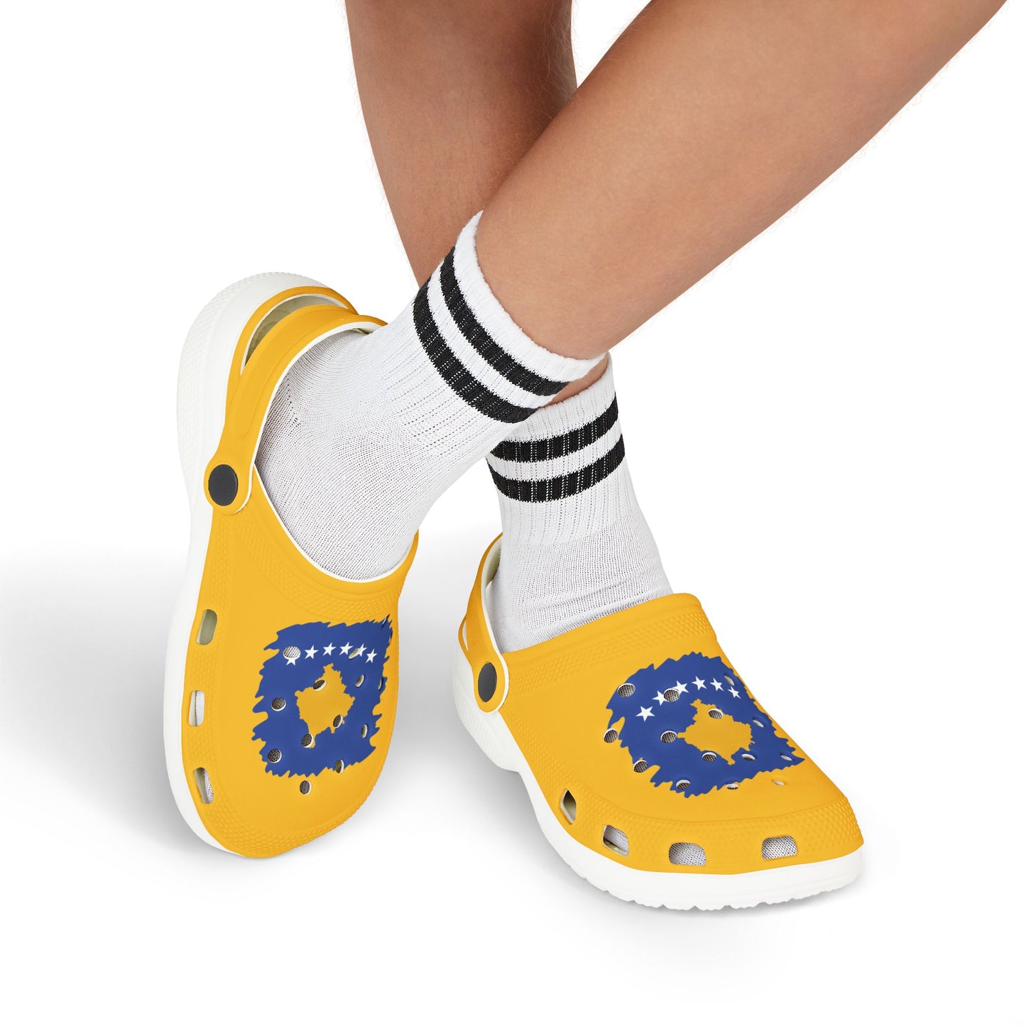 Kosovo Flag Kid’s EVA Foam Clogs – Fun & Lightweight Footwear for Summer Adventures