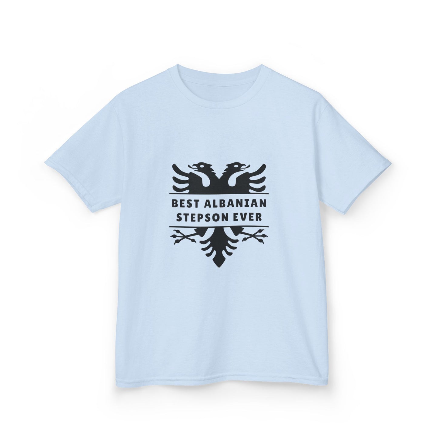 Best Albanian Stepson Ever – Kids/Youth Cotton T-Shirt Proud Heritage Tee | Gift from Stepparents | Family Bond & Cultural Pride Apparel