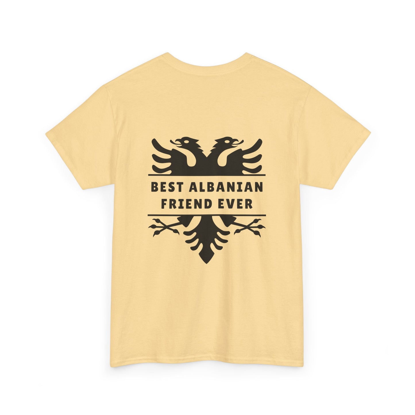 Best Albanian Friend Ever – Unisex Heavy Cotton T-Shirt Friendship Gift | Albania Pride Tee | Comfortable, Bold & Heartfelt