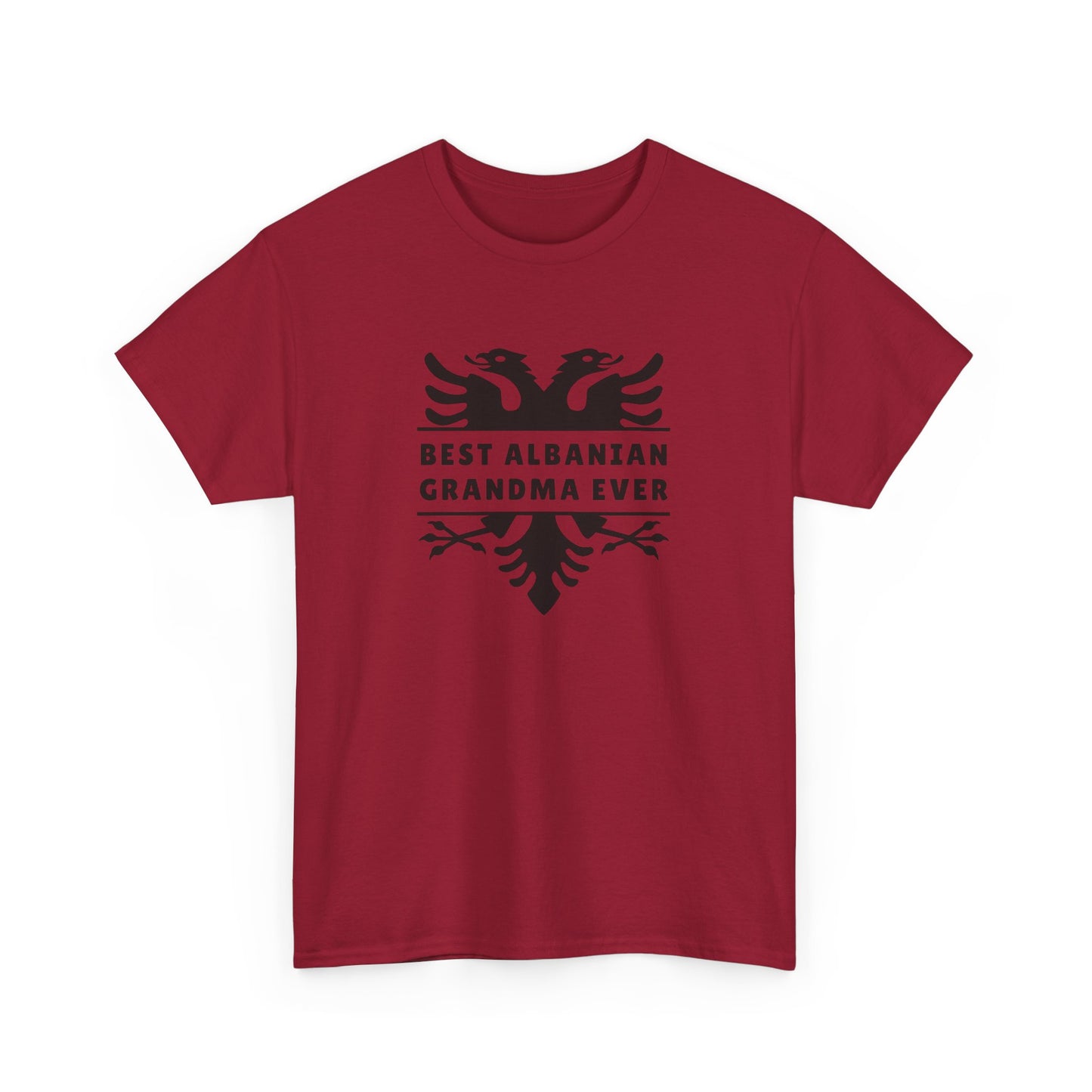 Best Albanian Grandma Ever – Unisex Heavy Cotton T-Shirt Heritage with Heart | Gift for Grandma | Proud Albanian Family Wear