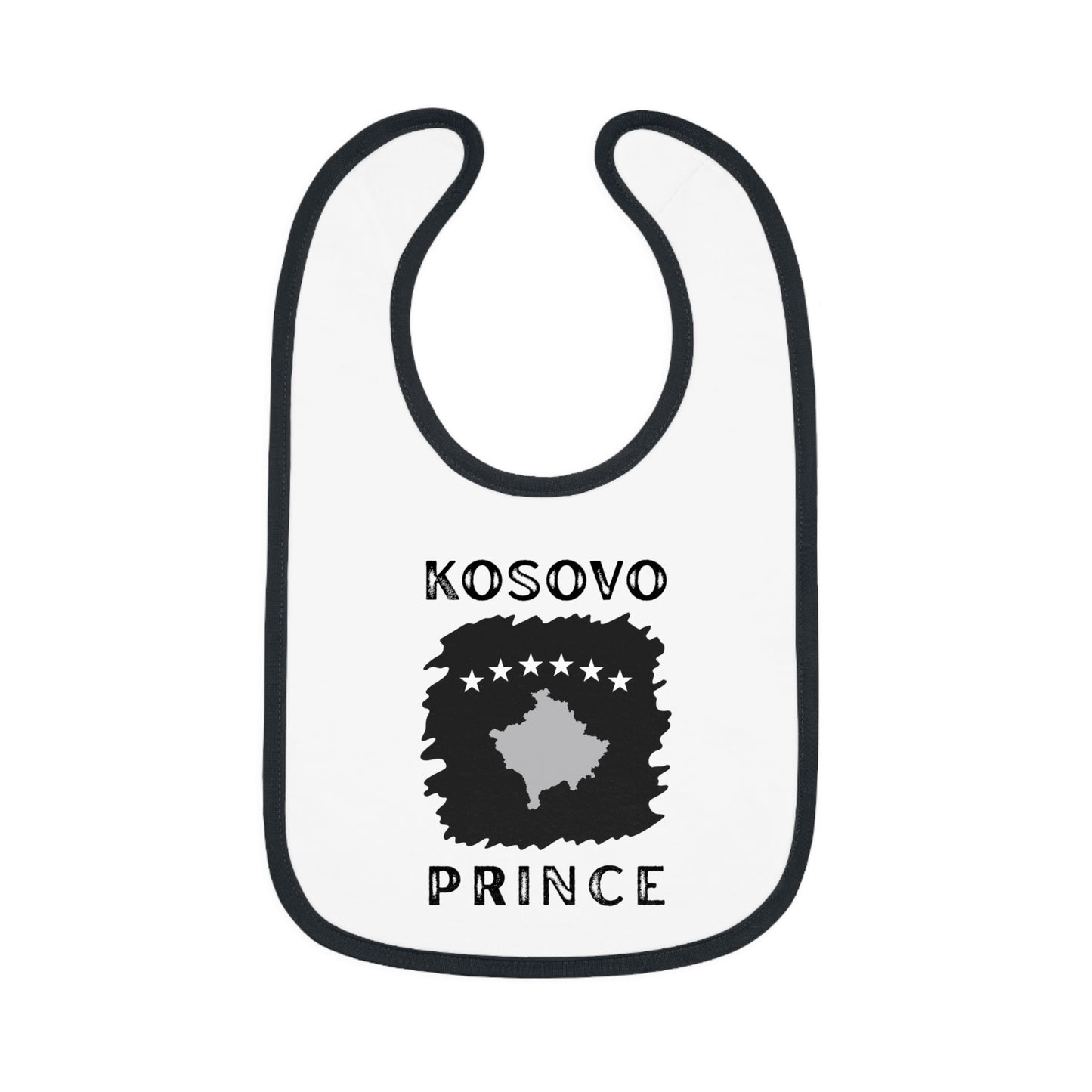 Kosovo Prince Baby Bib | Soft Jersey Bib for Baby Boys – Stylish & Unique Baby Shower Gift