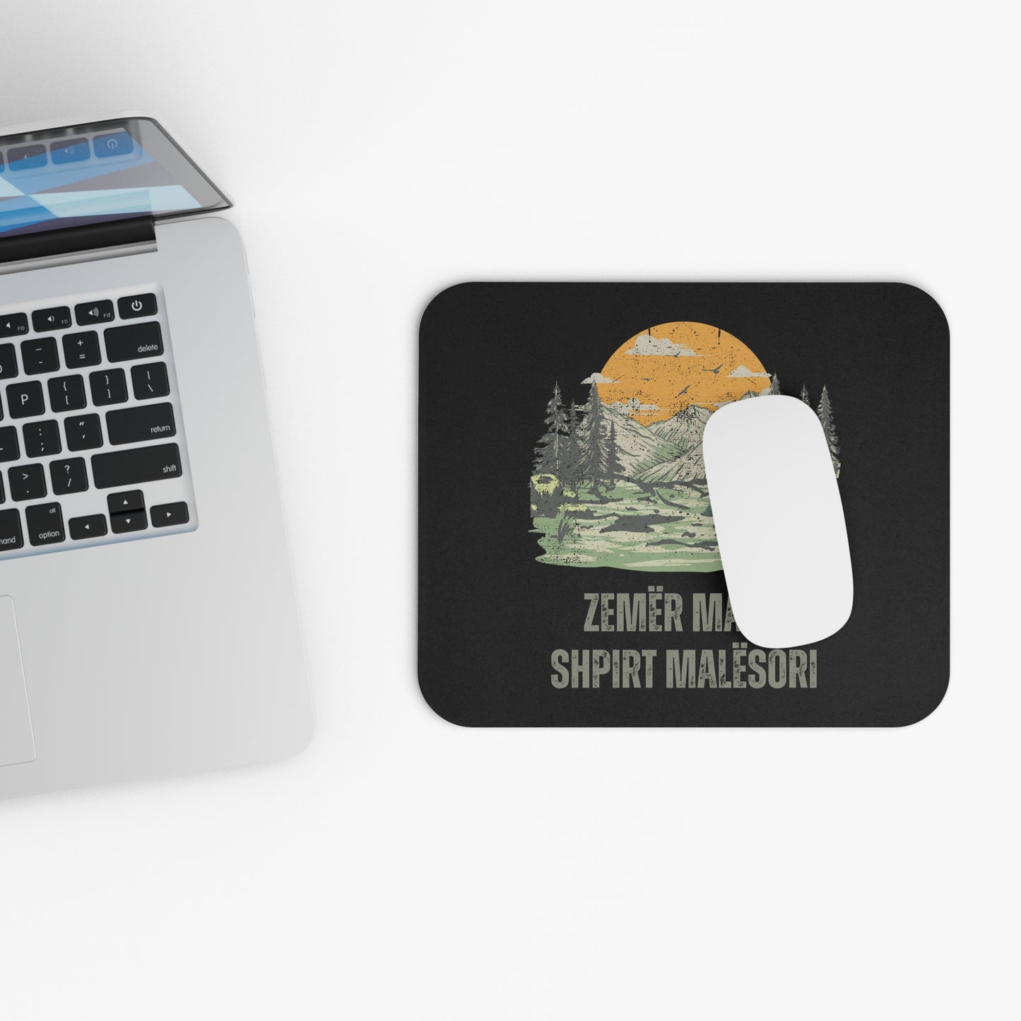 Zemër Mali, Shpirt Malësori Mouse Pad Albanian Pride Desk Accessory | Gift for Dads & Men | Bold Office Decor