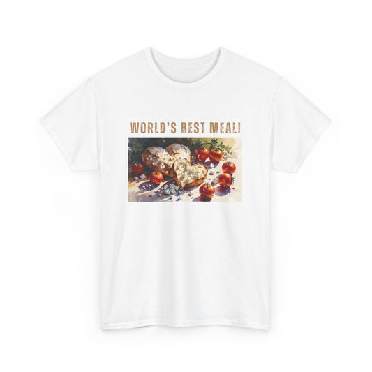 World’s Best Meal Tee – Unisex Heavy Cotton T-Shirt | Funny Foodie Shirt for Casual Wear, Cultural Pride & Holiday Gifting