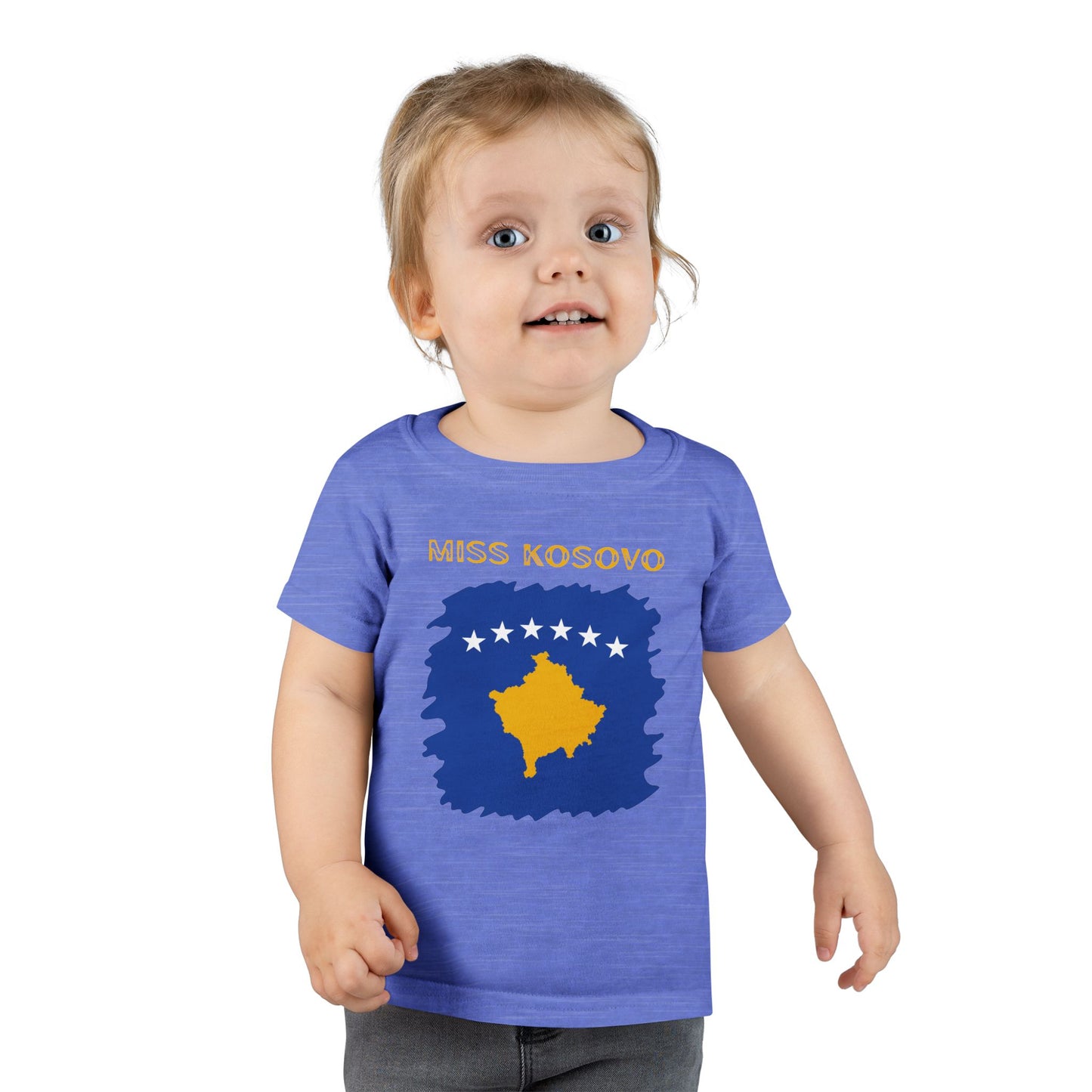 Miss Kosovo Toddler T-Shirt – Cute Kosovo Flag Tee for Little Girls | National Pride Summer Shirt & Gift Idea