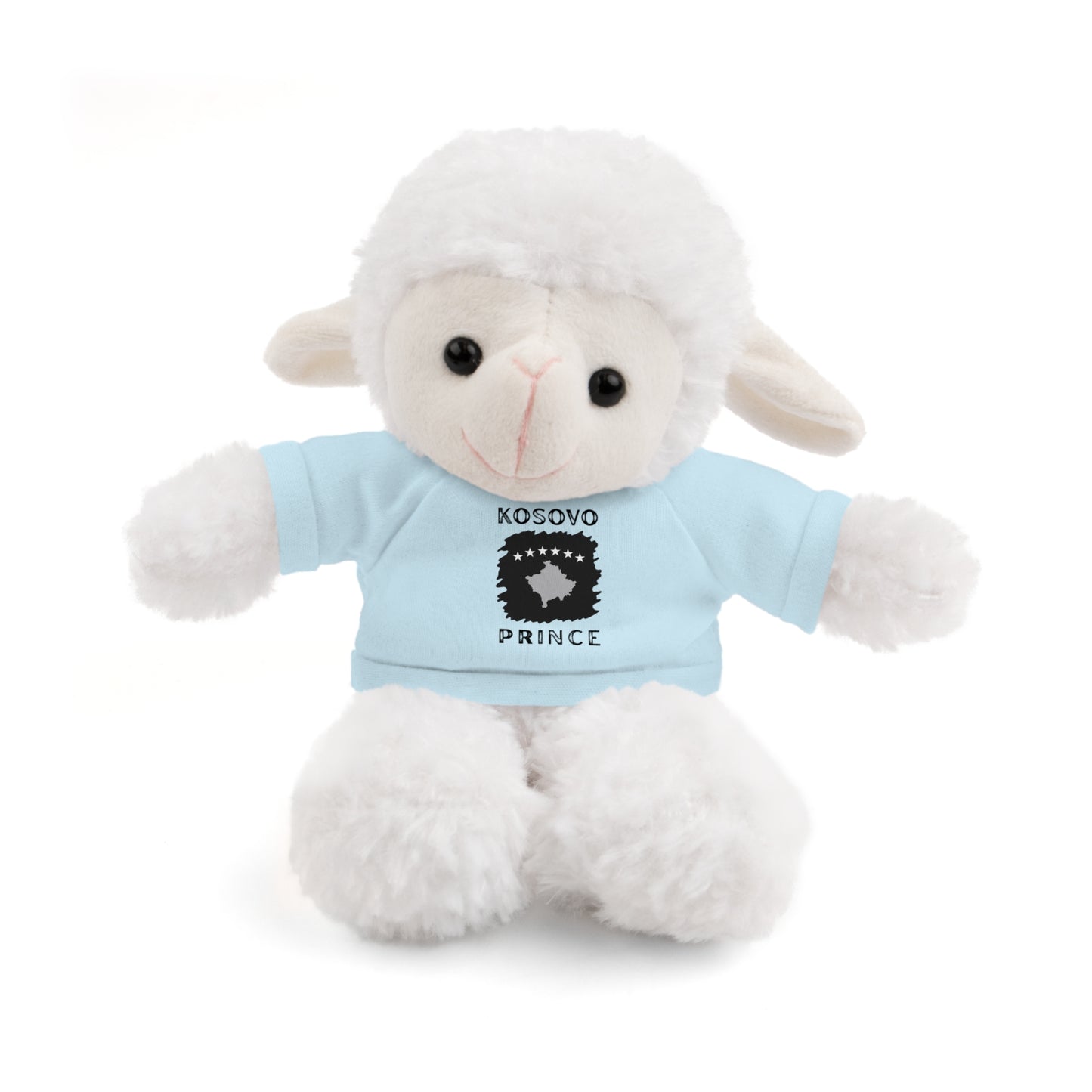 Kosovo Prince | 8" Plush Sheep with Personalized Tee – Soft & Gentle Gift for Boys & Toddlers