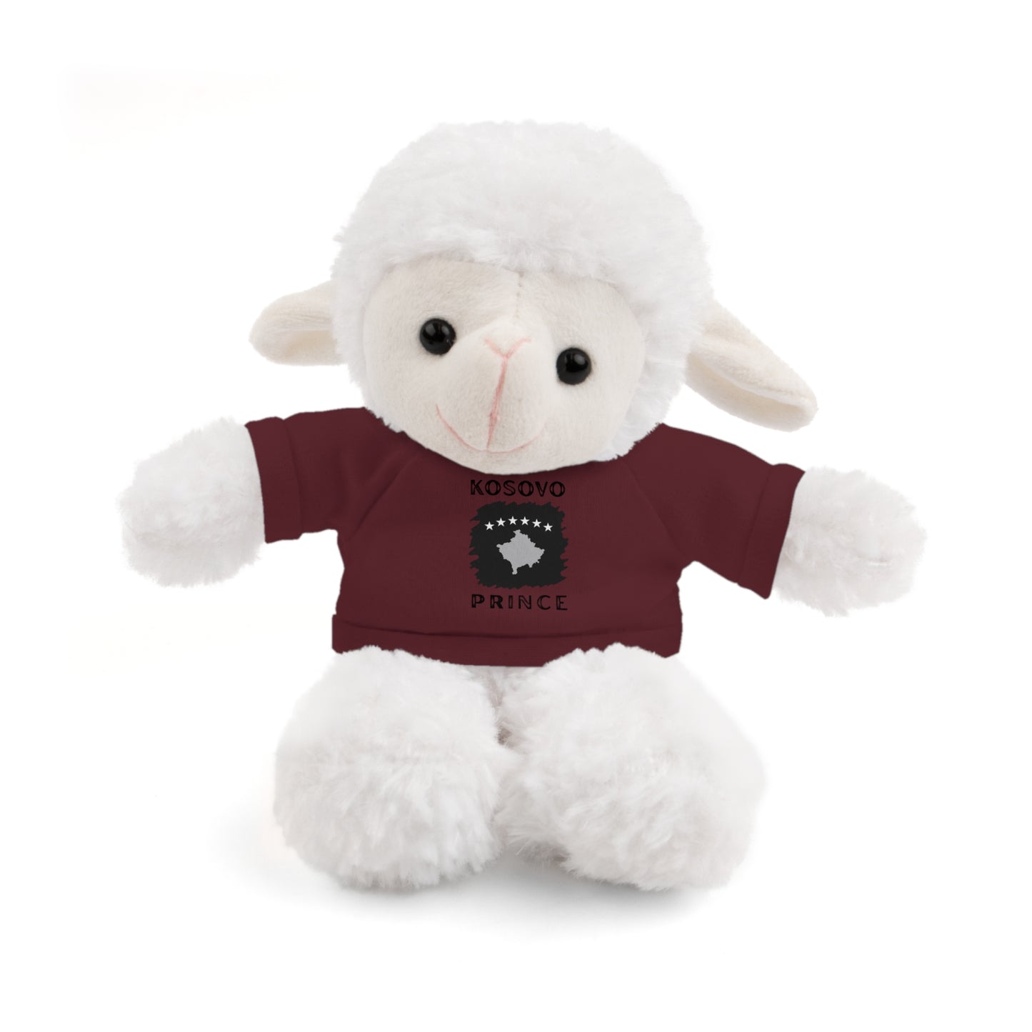Kosovo Prince | 8" Plush Sheep with Personalized Tee – Soft & Gentle Gift for Boys & Toddlers