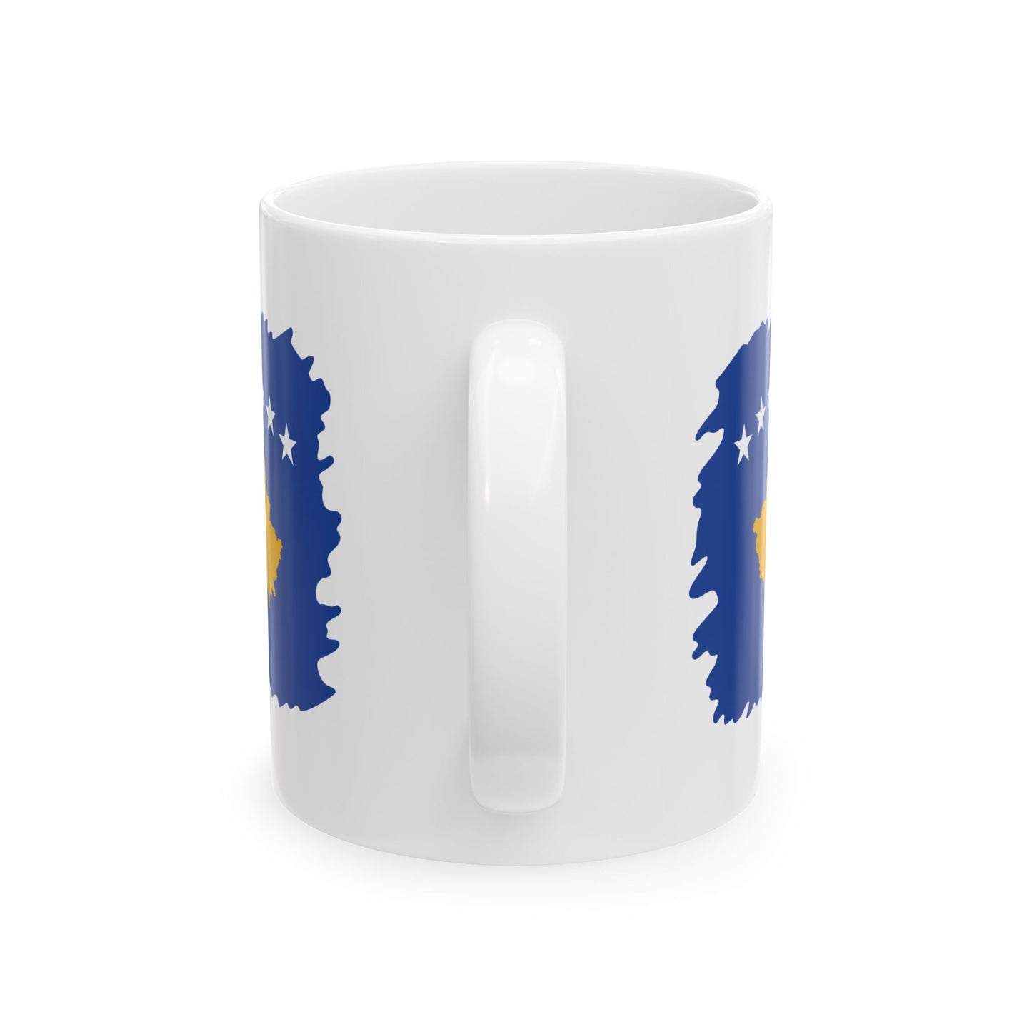 Kosovo Flag Ceramic Mug – Blue, Yellow & White Star Design | 11oz  | Perfect Gift for Home & Office