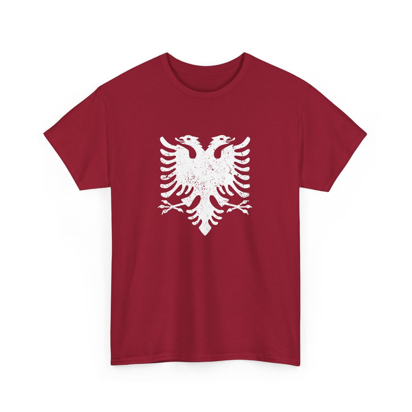 Stylish Unisex Distressed Albanian Eagle Tee – Heavy Cotton T-Shirt | Bold Heritage Wear for Everyday Style, Gifts & Festivals