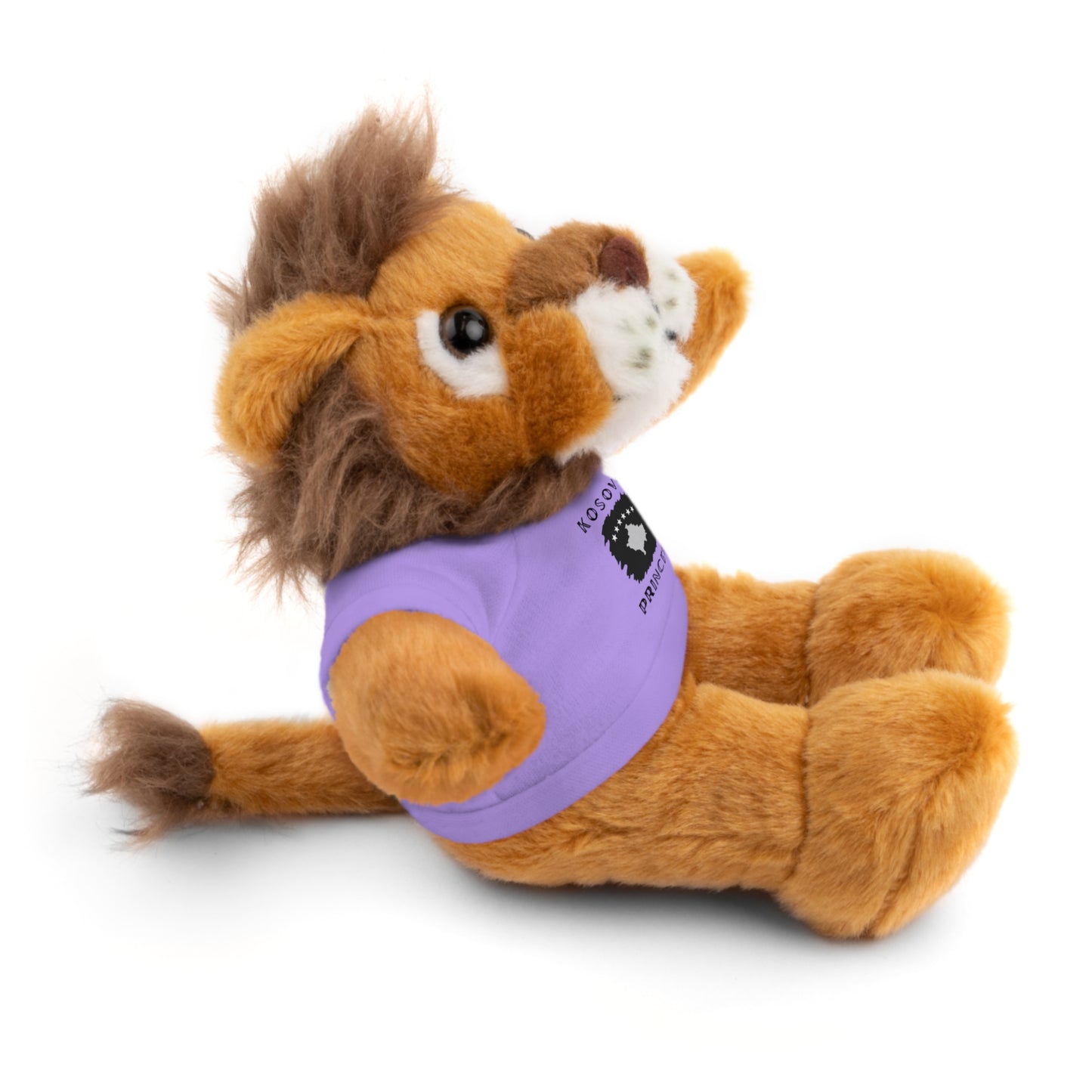 Kosovo Princess | 8" Plush Lion with Personalized Tee – Majestic & Cuddly Gift for Kids & Toddlers