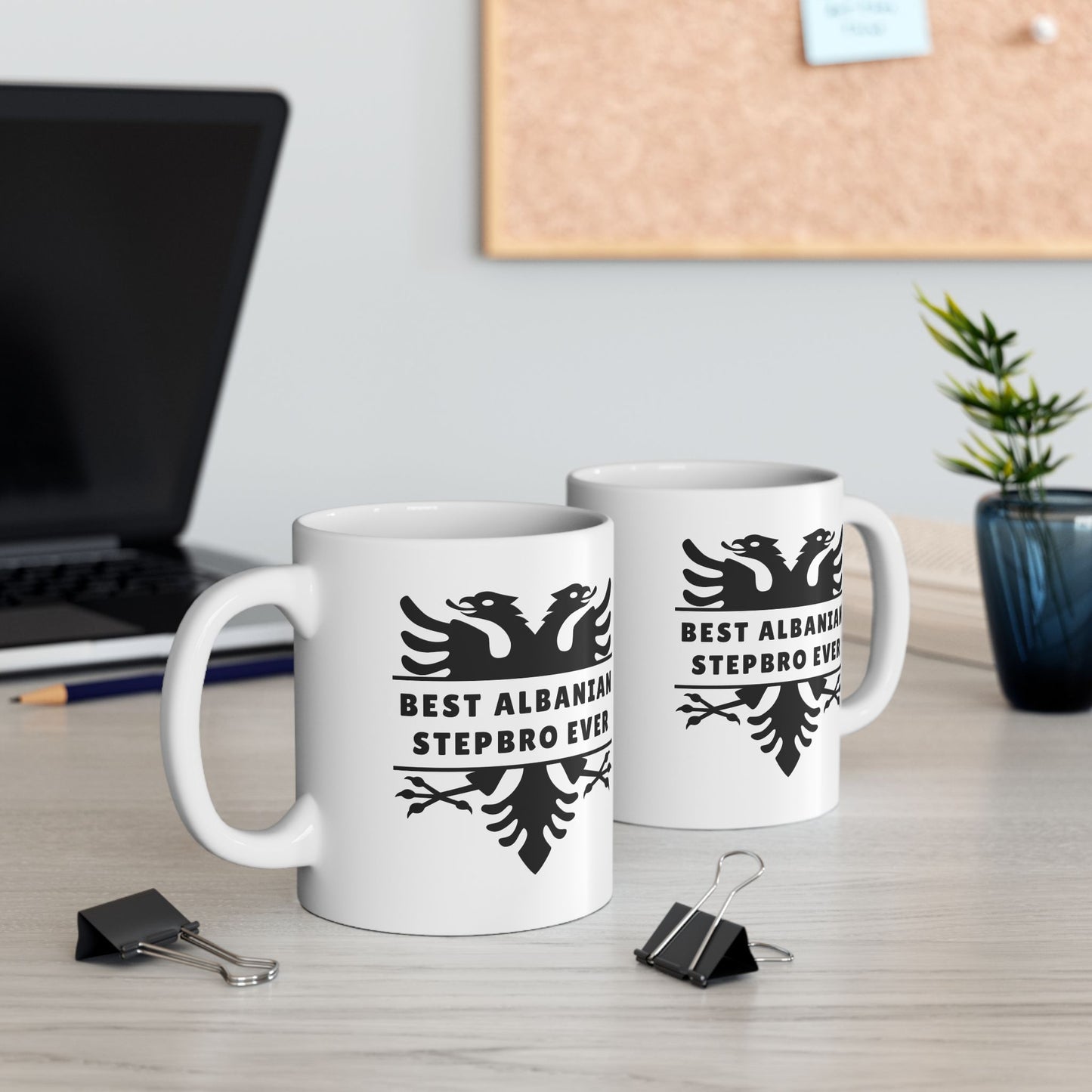 Best Albanian Stepbro Ever – 11 oz White Ceramic Mug Celebrate Family Bonds | Albanian Pride | Perfect for Daily Sips