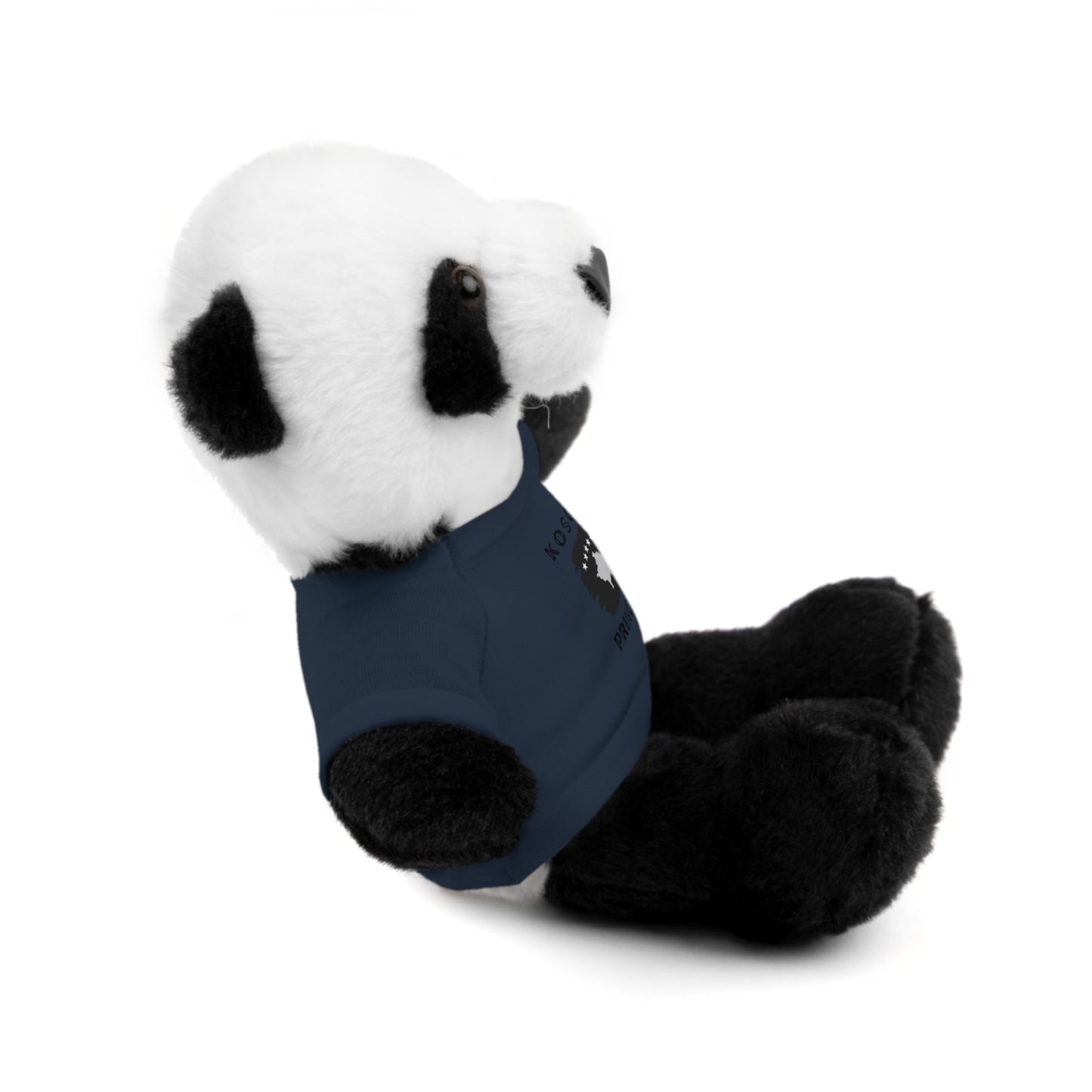 Kosovo Princess | 8" Plush Panda with Personalized Tee – Cute & Cuddly Gift for Kids & Toddlers