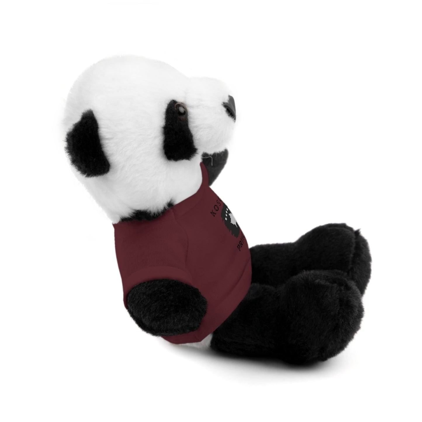 Kosovo Princess | 8" Plush Panda with Personalized Tee – Cute & Cuddly Gift for Kids & Toddlers