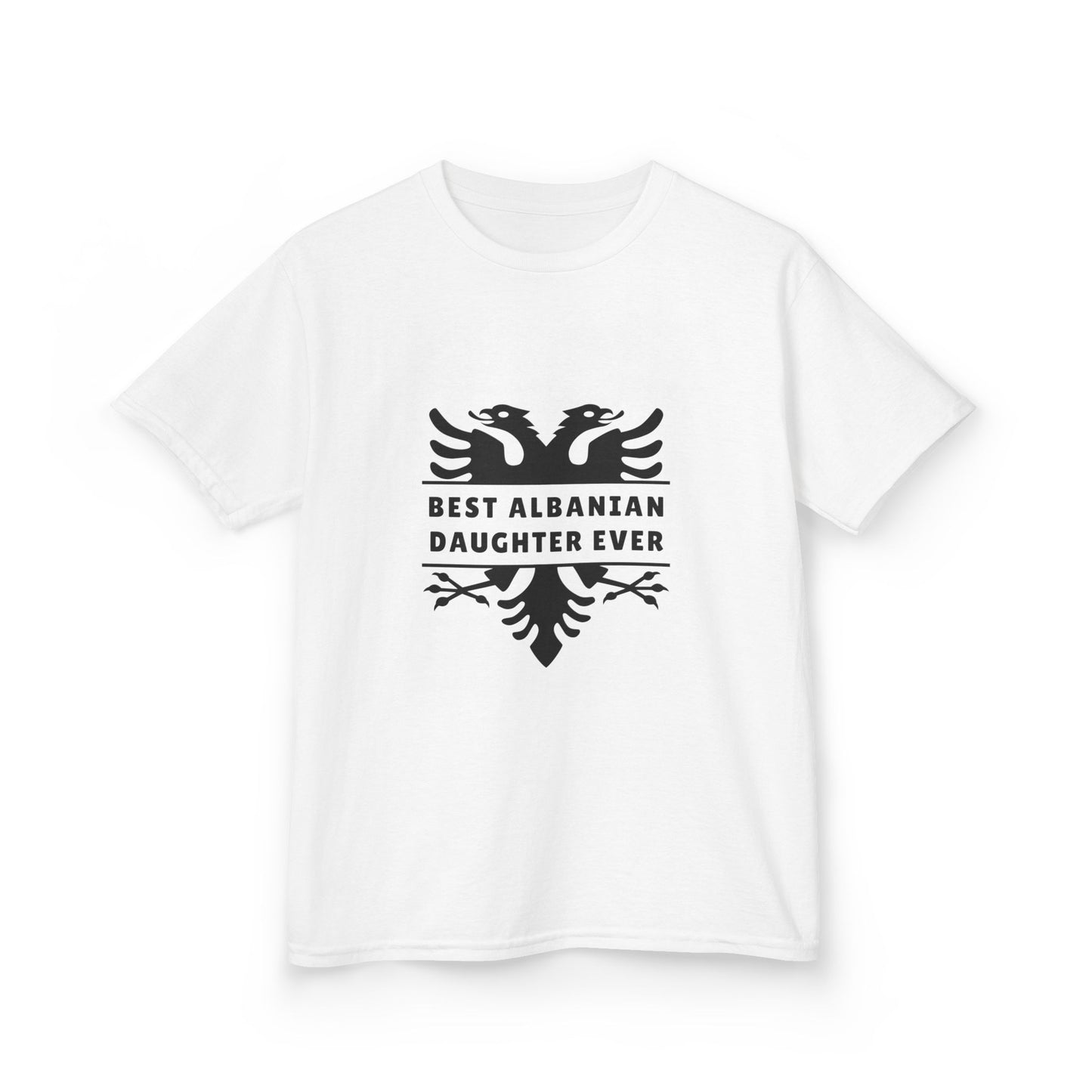 Best Albanian Daughter Ever – Kids Heavy Cotton™ T-Shirt Youth Heritage Apparel | Cultural Pride Tee | Perfect for Birthdays