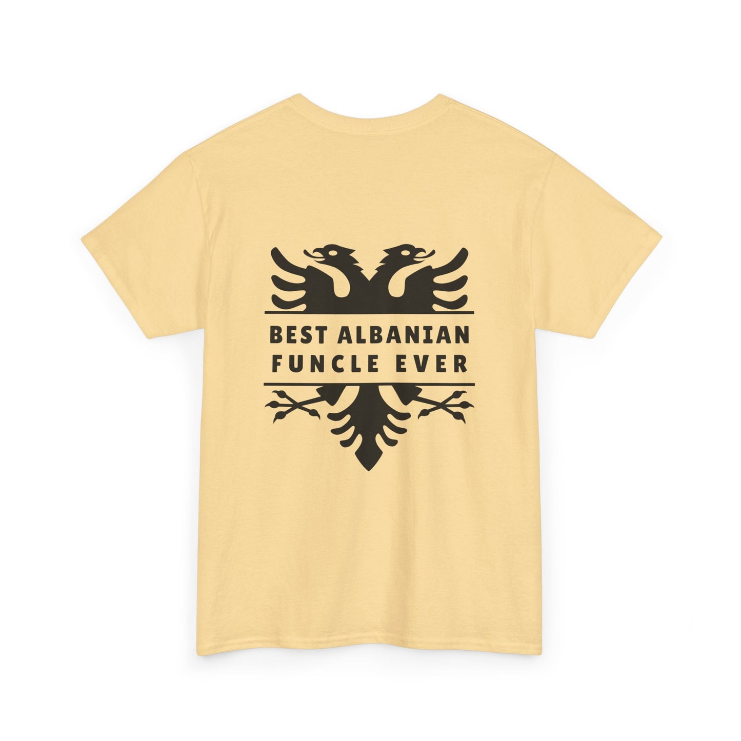 Best Albanian Funcle Ever – Unisex Heavy Cotton T-Shirt Fun Uncle Vibes | Bold Albanian Pride | Perfect Gift for the Coolest Funcle