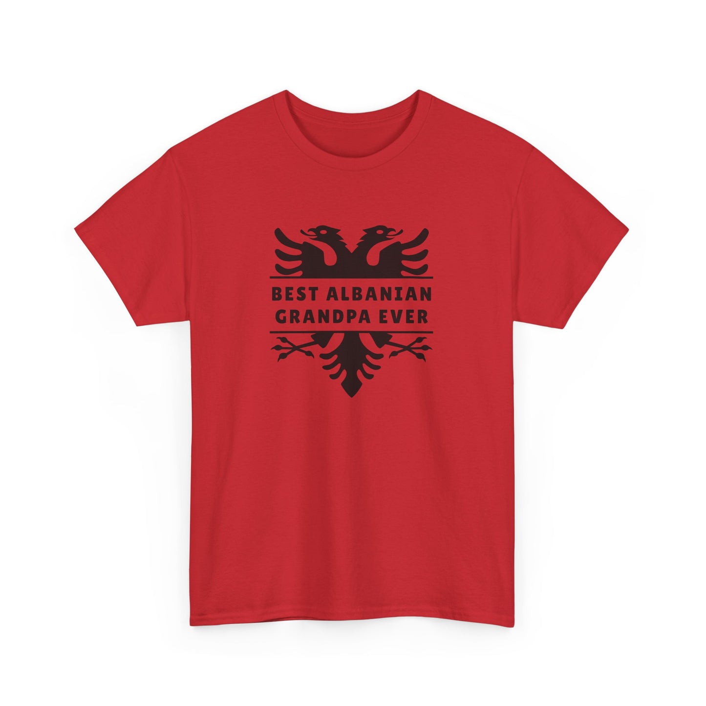 Best Albanian Grandpa Ever – Unisex Heavy Cotton T-Shirt Bold Heritage Tee | Proud Grandpa Gift | Albania Family Pride Apparel