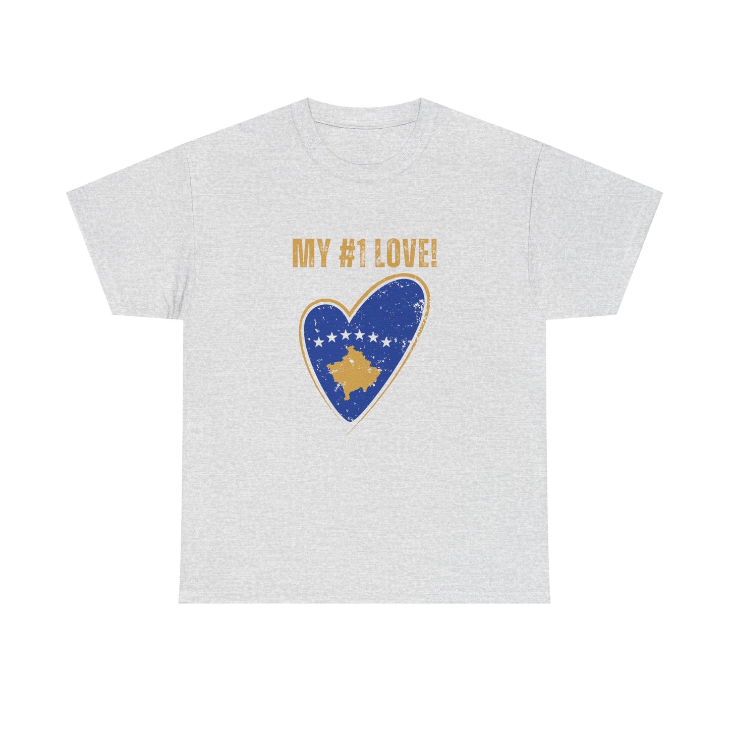 My #1 Love Kosovo Map Heart T-Shirt – Show Your Kosovar & Albanian Pride