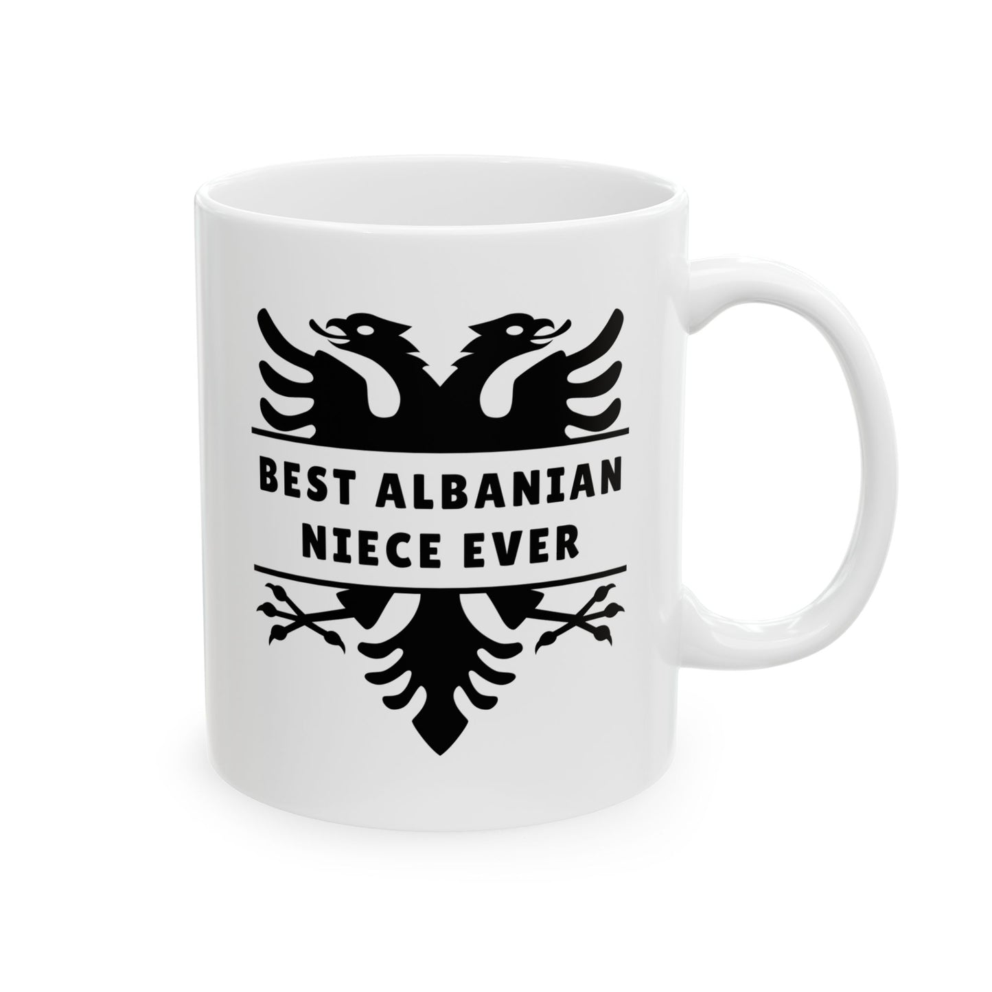 Best Albanian Niece Ever – 11 oz White Ceramic Mug Sweet Sip of Love | Cultural Pride Gift | Perfect for Tea, Cocoa & Confidence