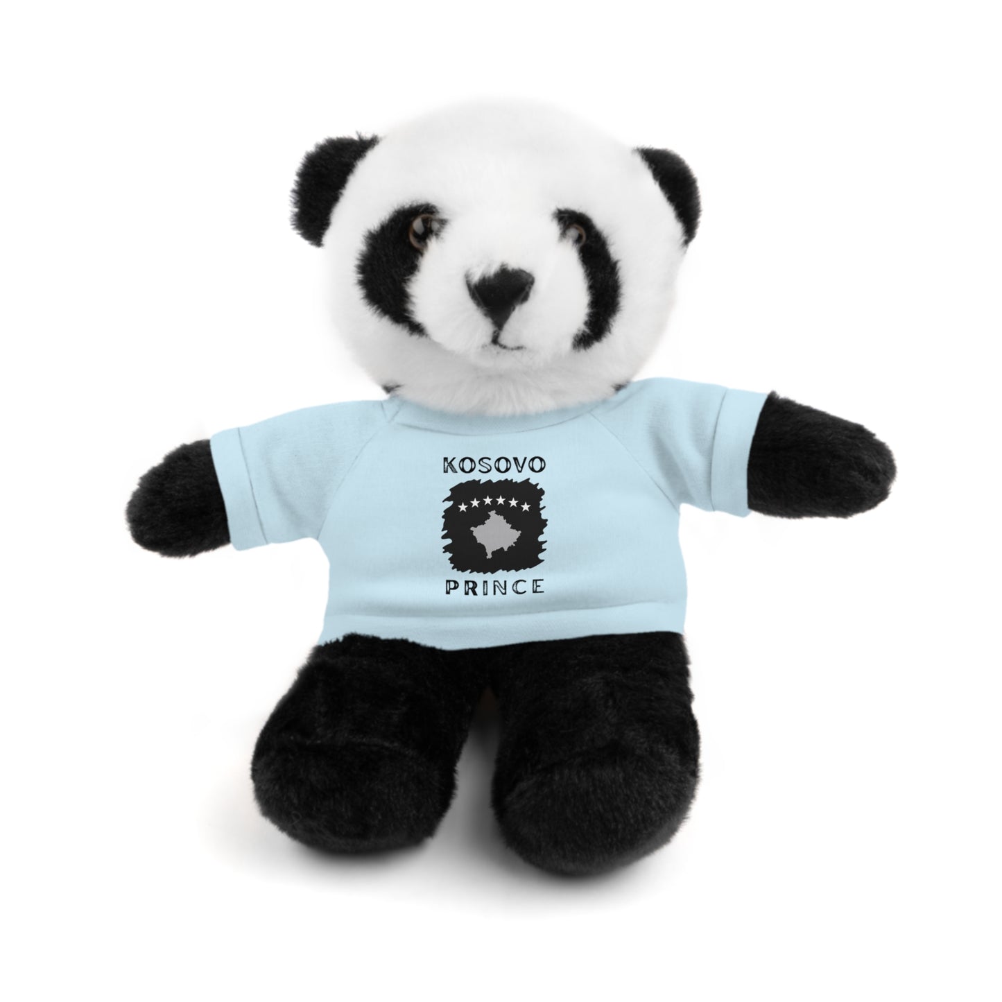 Kosovo Prince | 8" Plush Panda with Personalized Tee – Sweet & Snuggly Gift for Boys & Toddlers