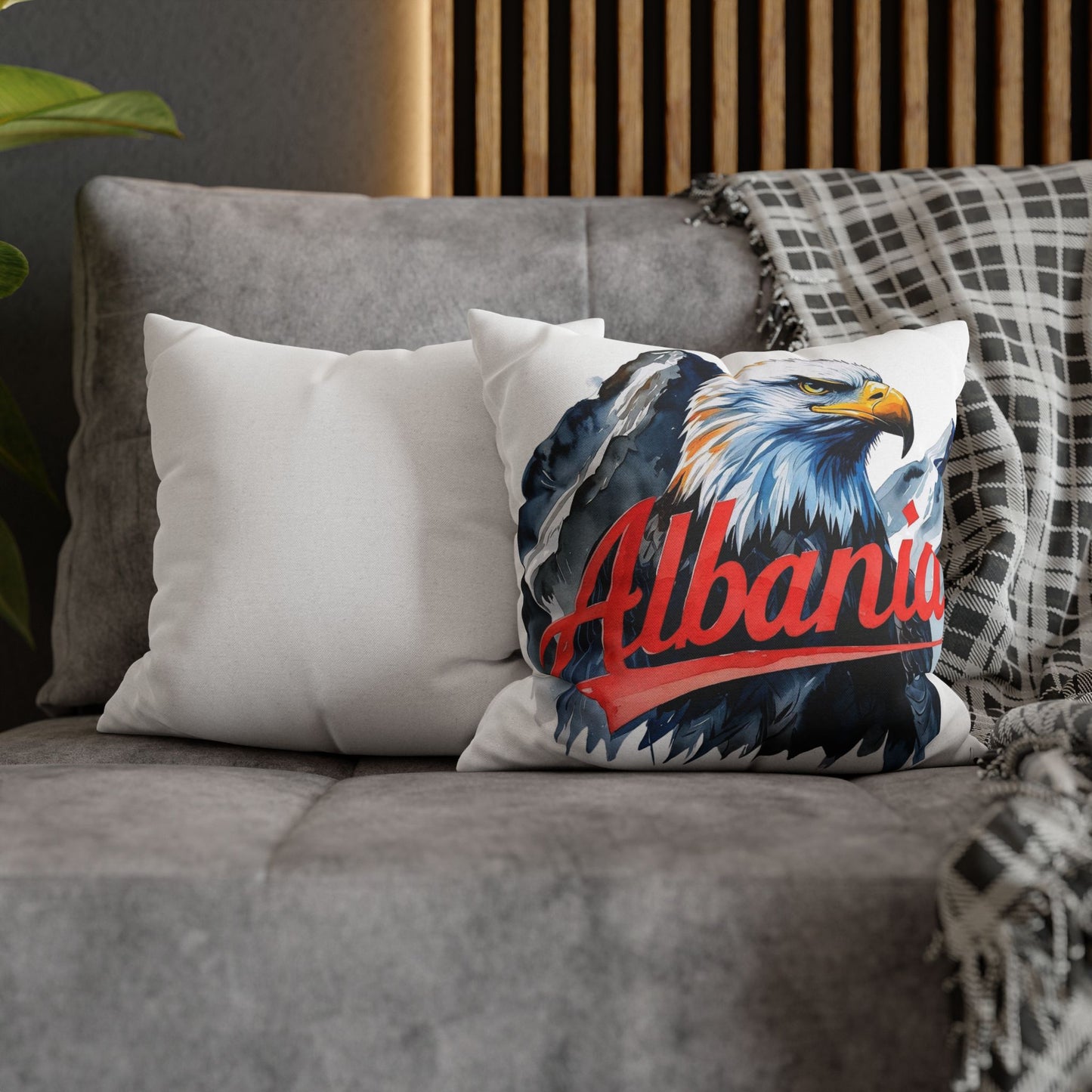 Albania Eagle Pillowcase – National Symbol-Inspired Decor | Bold Home Accent & Patriotic Gift | Single-Sided Print, 4 Sizes Available