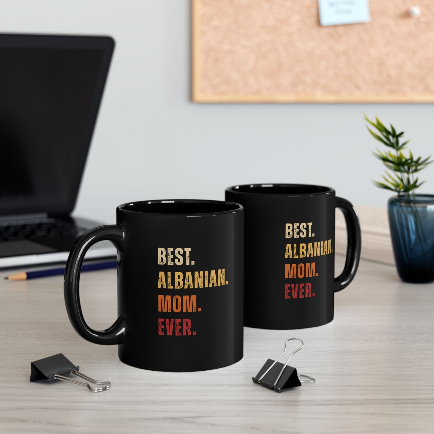 Best Albanian Mom Ever – Black Ceramic Mug | Perfect Gift for Mother’s Day, Birthdays & Everyday Love
