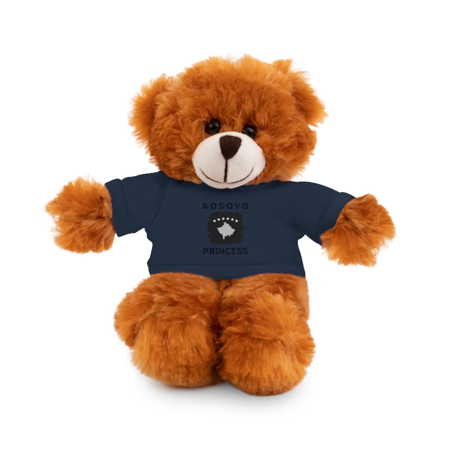 Kosovo Princess | 8" Teddy Bear with Personalized Tee – Cute Plush Gift for Kids & Toddlers