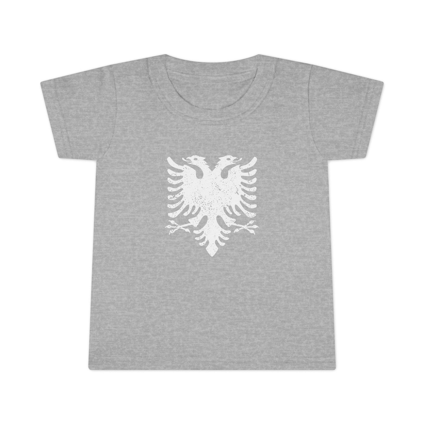 Toddler White Eagle Graphic Tee – Soft Cotton Shirt | Distressed Eagle Design for Boys & Girls, Heritage-Inspired Kidswear