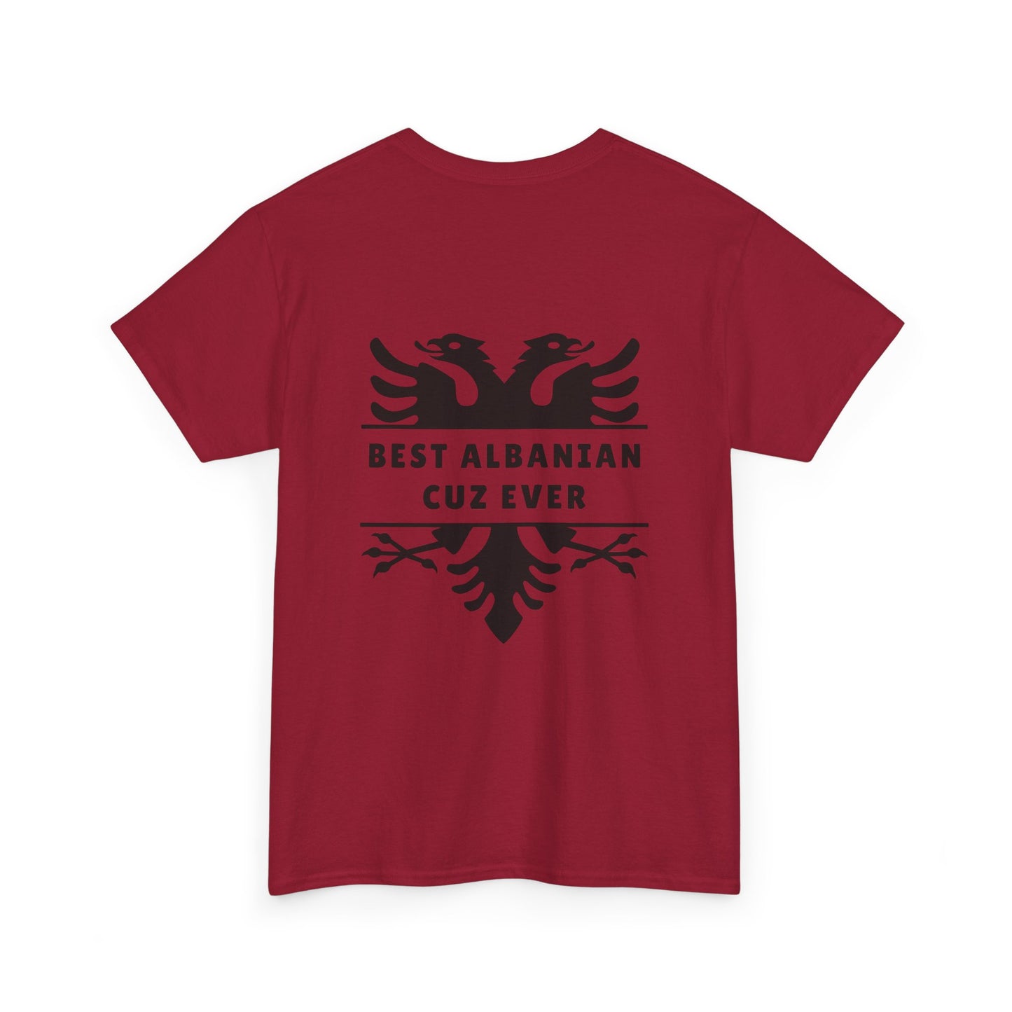 Best Albanian Cuz – Unisex Heavy Cotton T-Shirt Casual Heritage Tee | Cool Family Vibes | Proud Albanian Identity