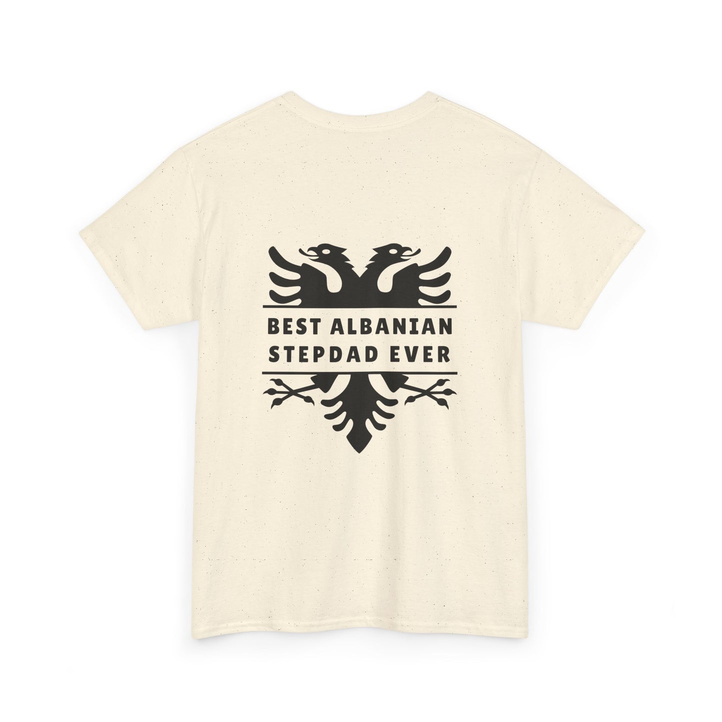 Best Albanian Stepdad Ever – Dual-Sided T-Shirt | Albanian Eagle Pride Tee | Gift for Stepfathers | Multiple Colors Available