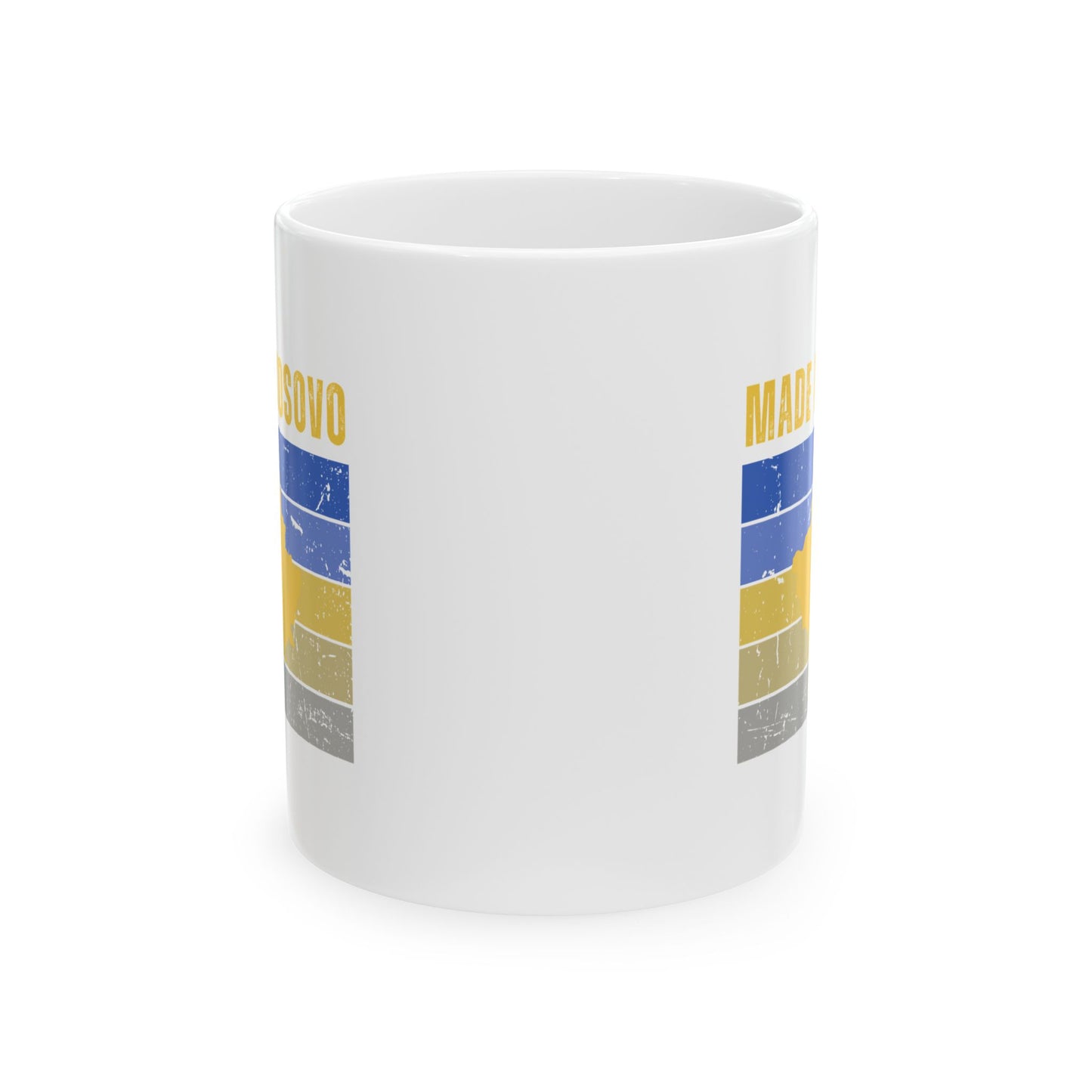 Made in Kosovo – Ceramic Mug (11 oz) Patriotic Coffee Cup | Kosovo Flag-Inspired Gift | Daily Reminder of Home