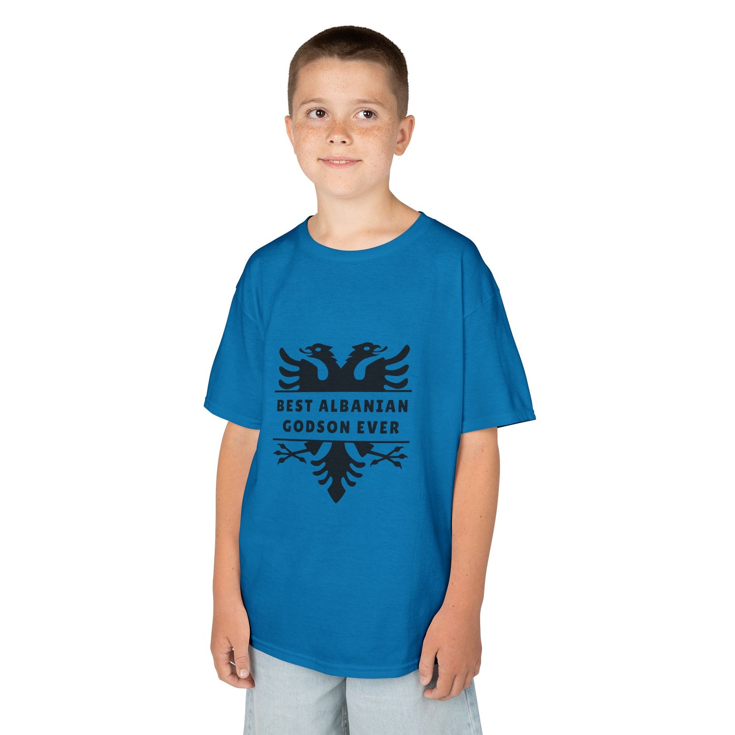 Best Albanian Godson Ever – Kids Cotton T-Shirt Fun Gift for Godsons | Cultural Pride Tee | Birthday & Special Occasion Apparel