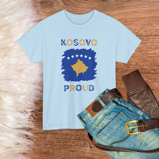 Kosovo Proud – Heavy Cotton Unisex Tee | Celebrate Your Heritage in Style