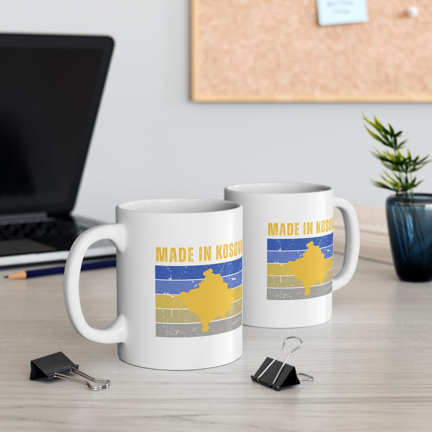 Made in Kosovo – Ceramic Mug (11 oz) Patriotic Coffee Cup | Kosovo Flag-Inspired Gift | Daily Reminder of Home