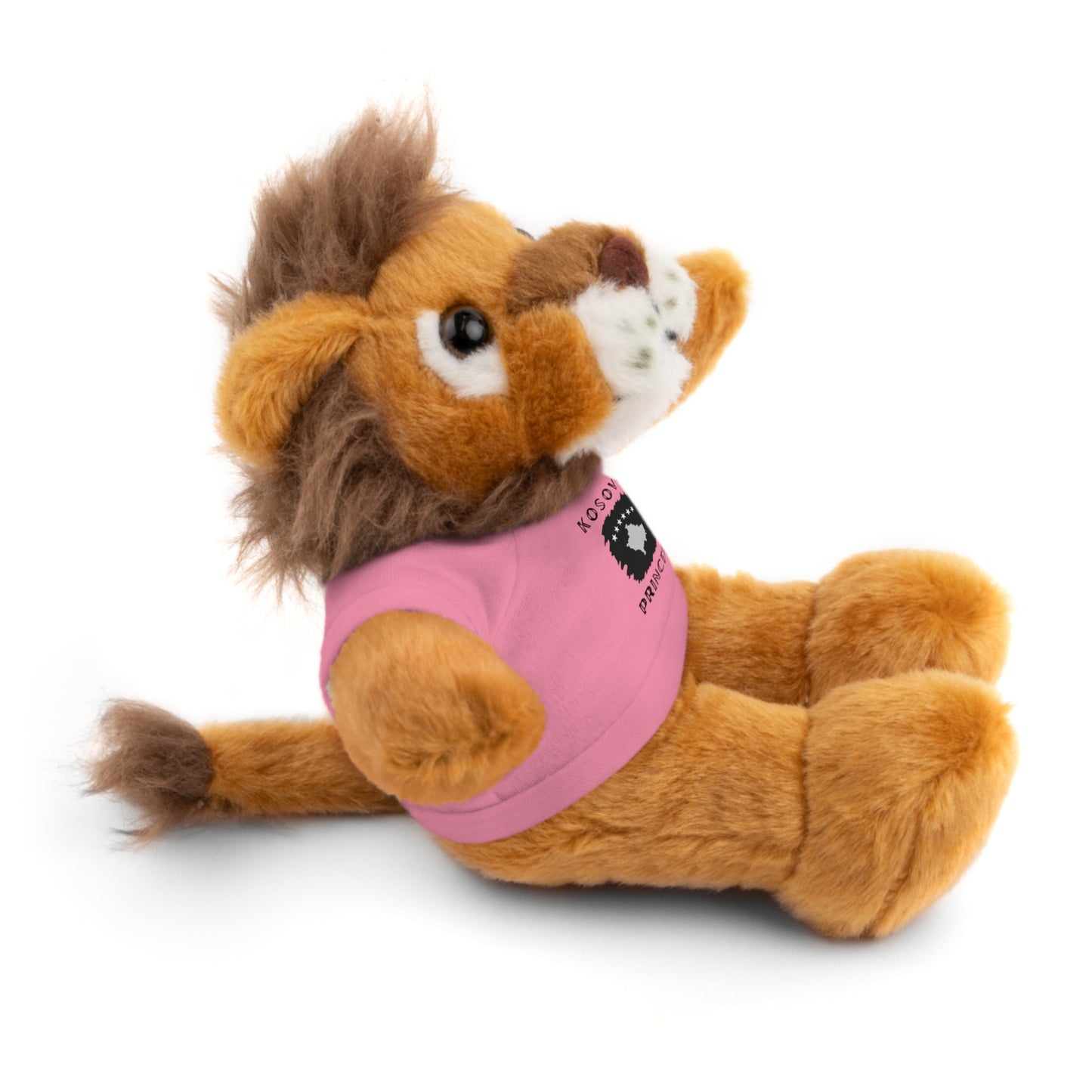 Kosovo Princess | 8" Plush Lion with Personalized Tee – Majestic & Cuddly Gift for Kids & Toddlers