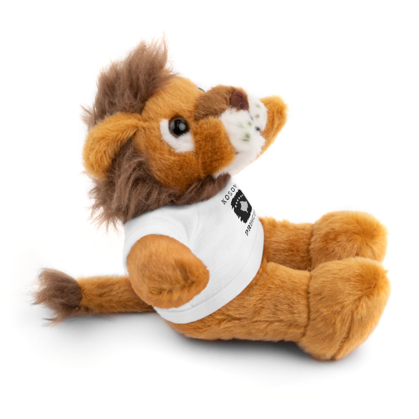 Kosovo Princess | 8" Plush Lion with Personalized Tee – Majestic & Cuddly Gift for Kids & Toddlers