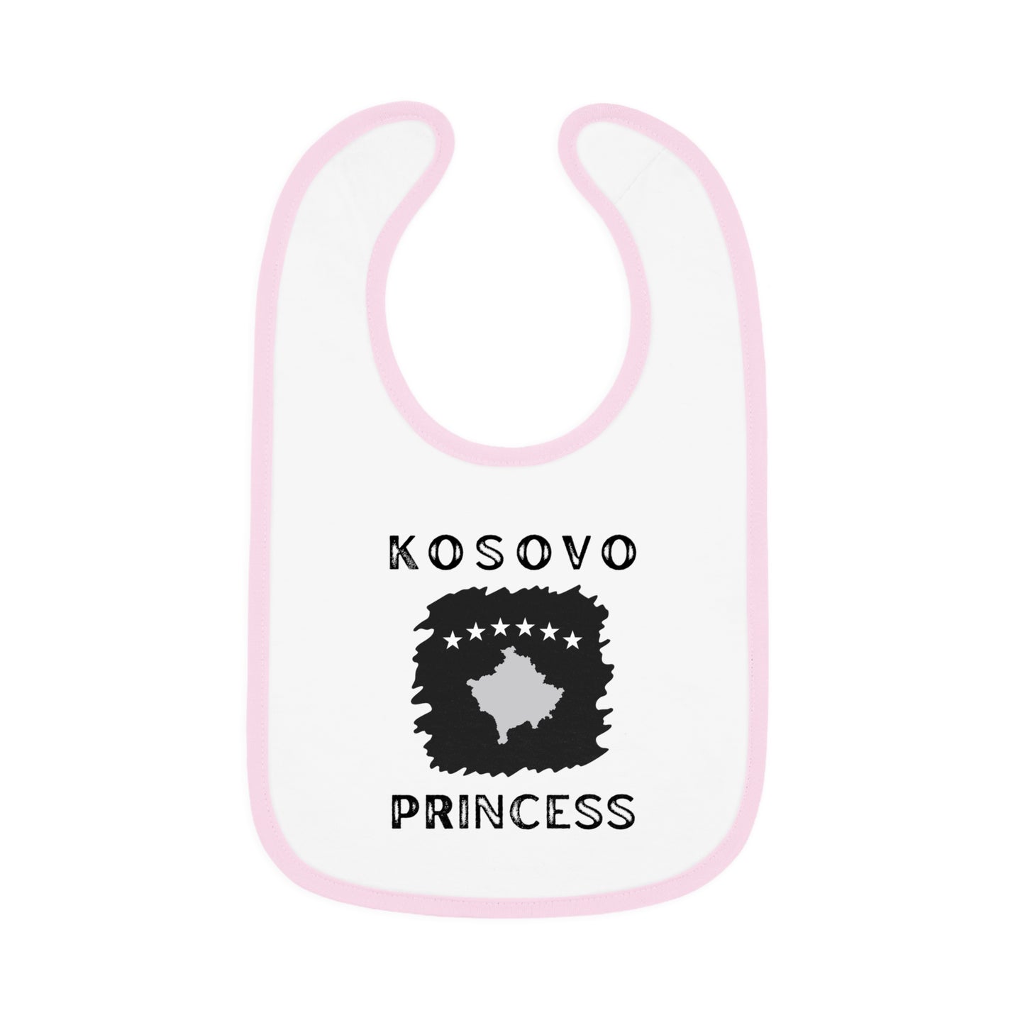 Kosovo Princess Baby Bib | Cute Jersey Bib for Baby Girls – Stylish & Unique Baby Shower Gift