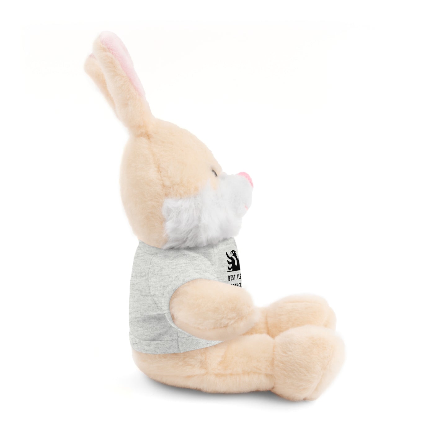 Best Albanian Prince Ever | Personalized 8" Plush Bunny | Multi-Color Custom Tee | Cute Gift for Kids