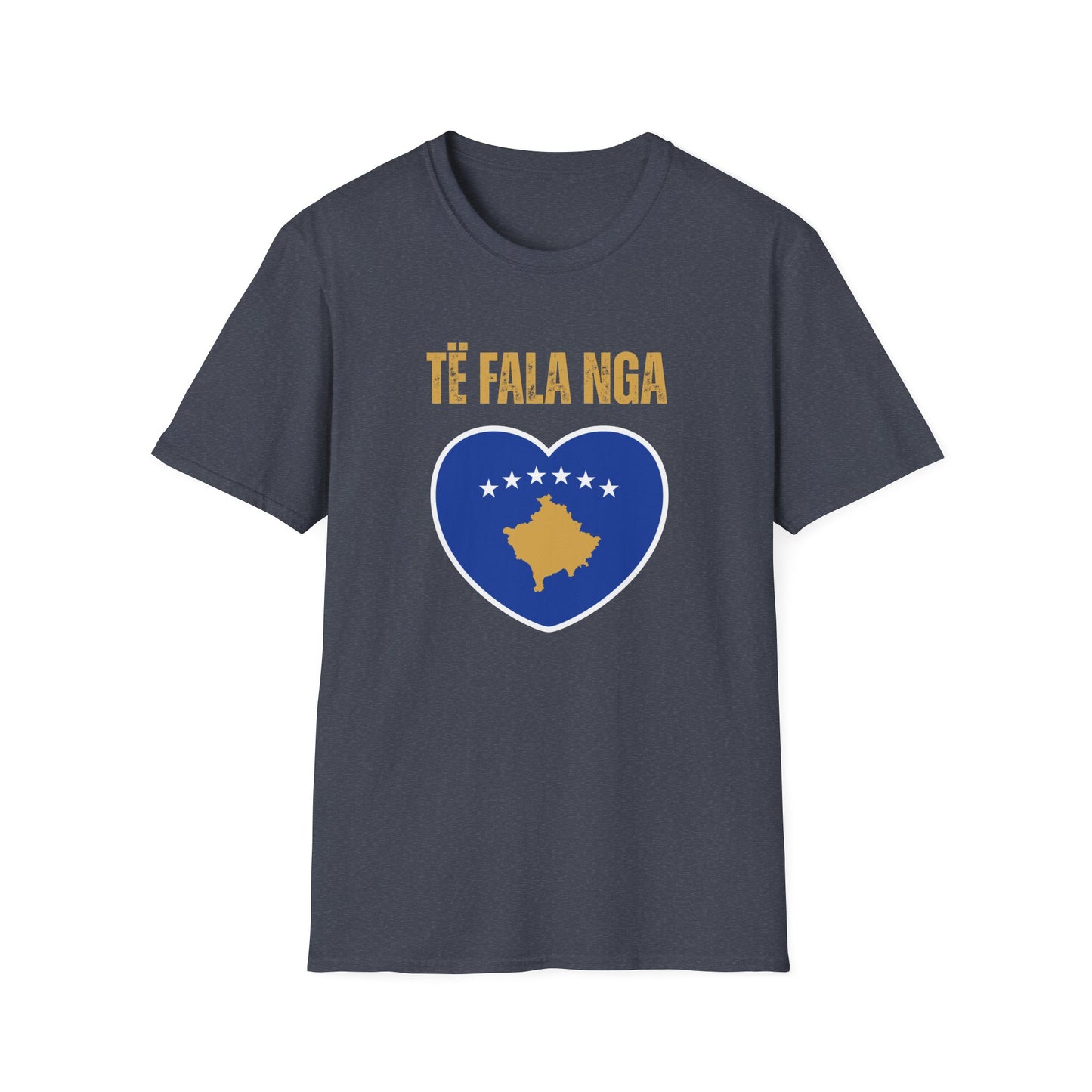 Të Fala Nga Kosova – Greetings from Kosovo | Heart & Stars Unisex T-Shirt