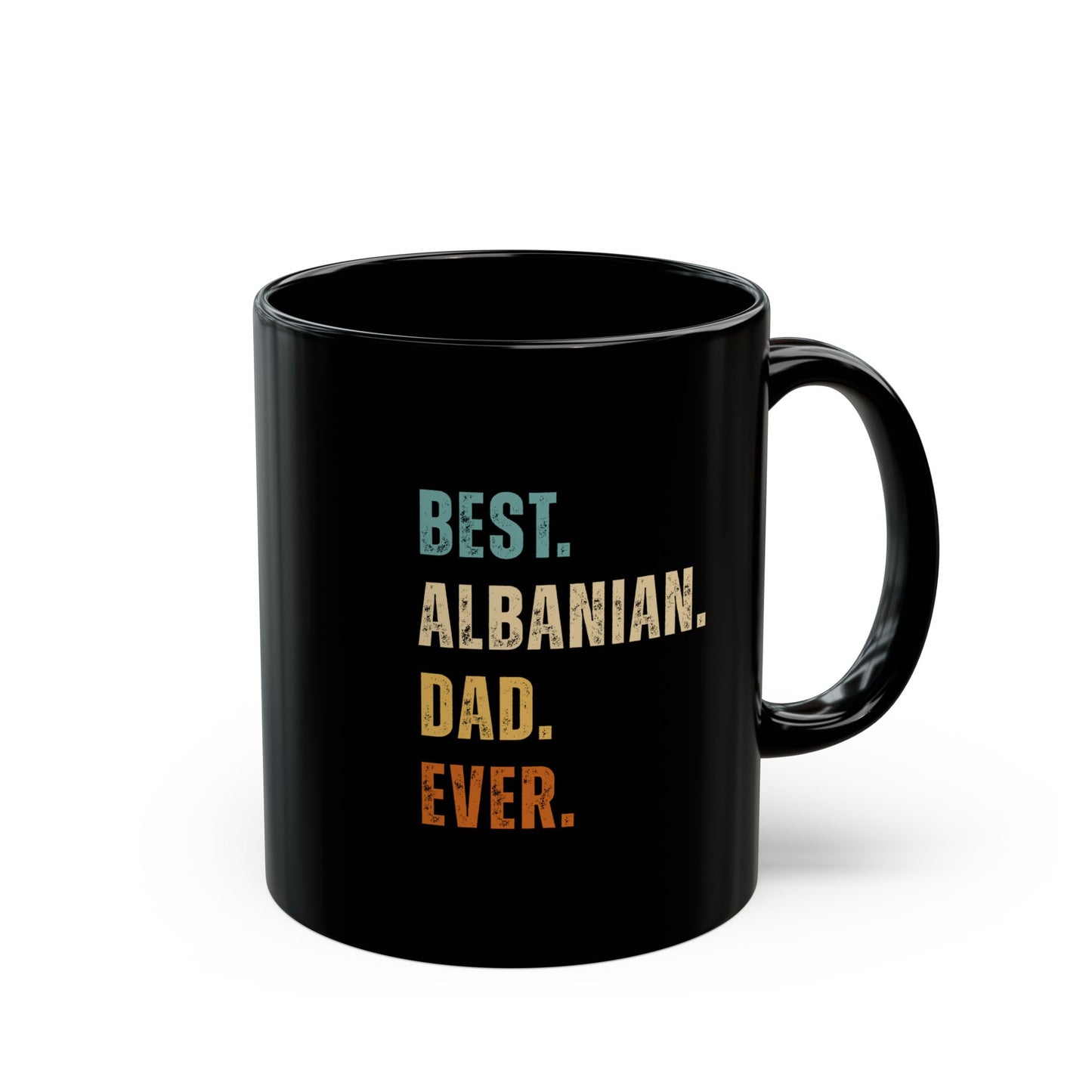 Best Albanian Dad Ever Mug – Black Ceramic Coffee Cup | Unique Gift for Father’s Day, Birthday, & Proud Albanian Dads