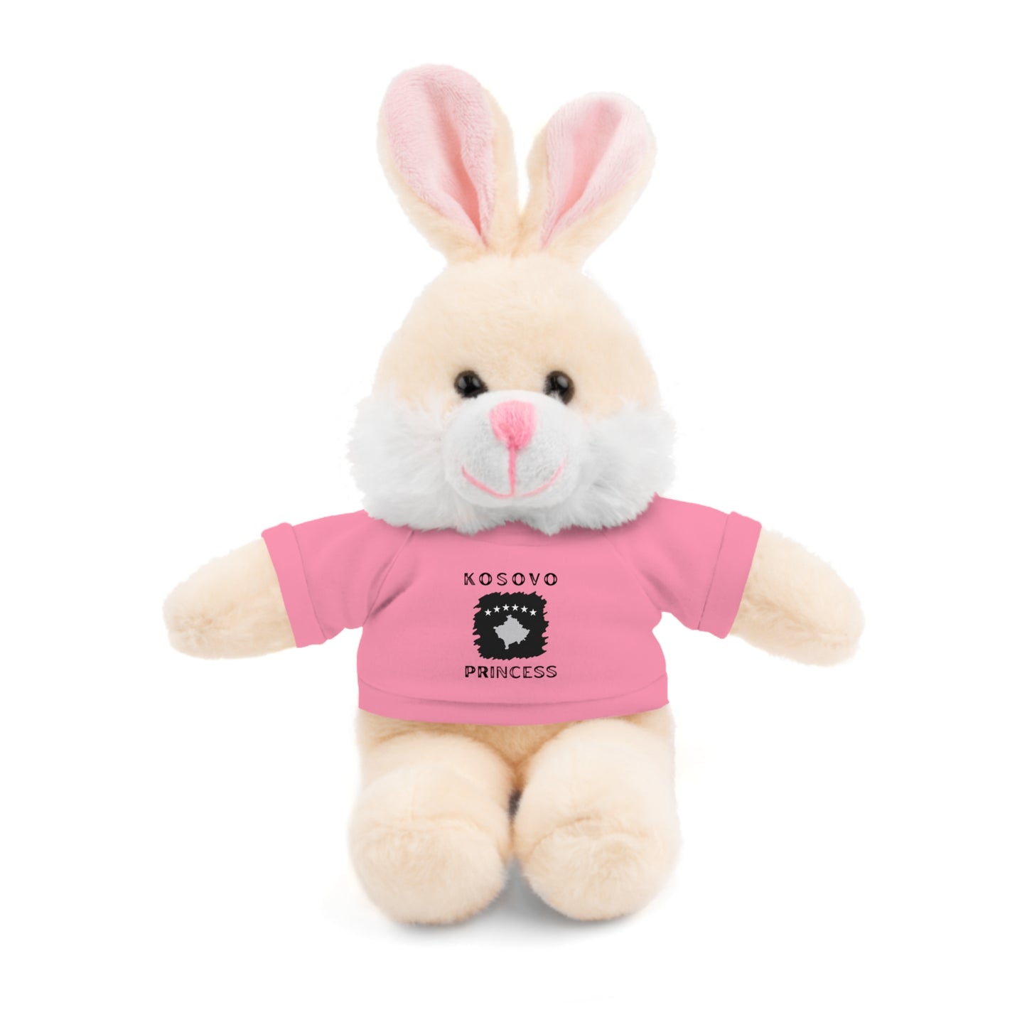 Kosovo Princess | 8" Plush Bunny with Personalized Tee – Cute Stuffed Animal Gift for Kids & Toddlers