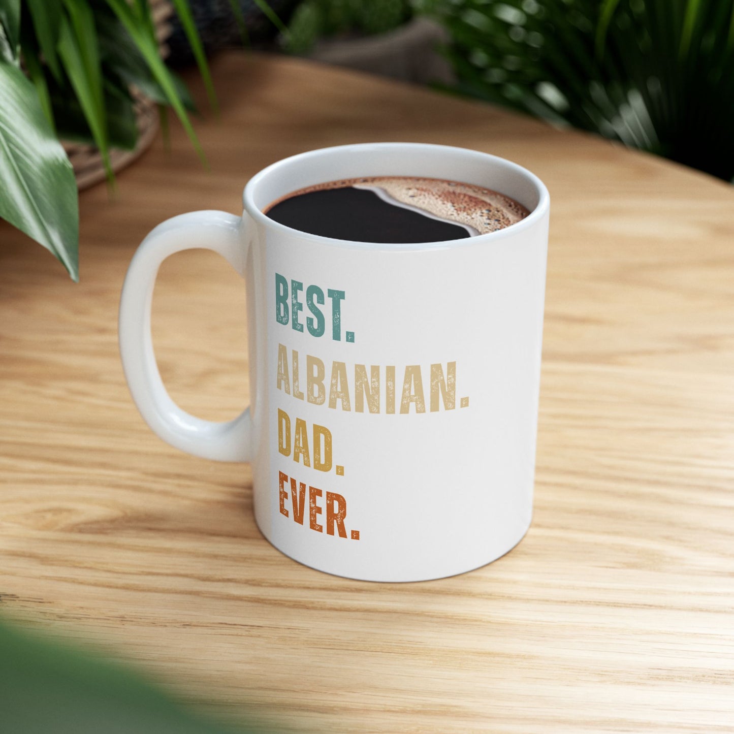 Best Albanian Dad Ever – Ceramic Mug (11oz) | Perfect Gift for Father’s Day, Coffee & Tea Lovers, and Everyday Pride