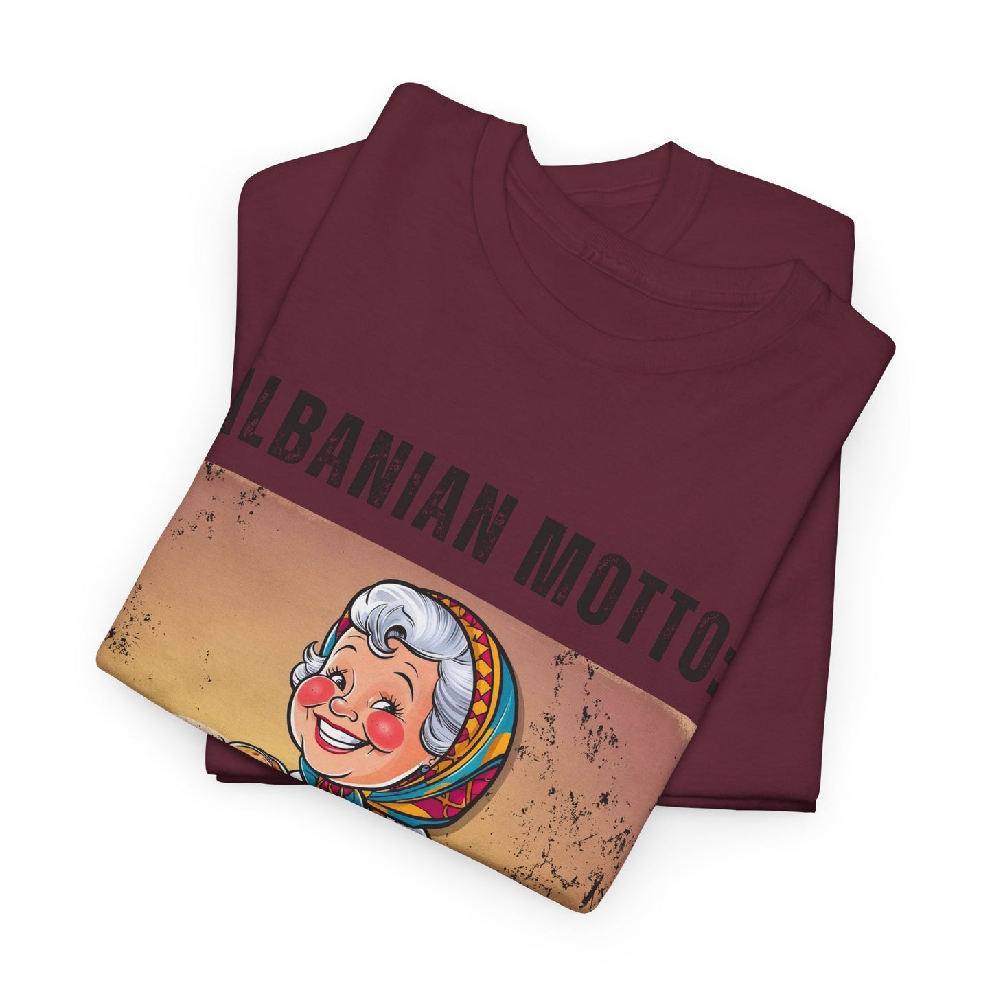 In Bread We Trust – Albanian Motto Tee | Unisex Heavy Cotton T-Shirt, Funny Cultural Gift & Foodie Apparel
