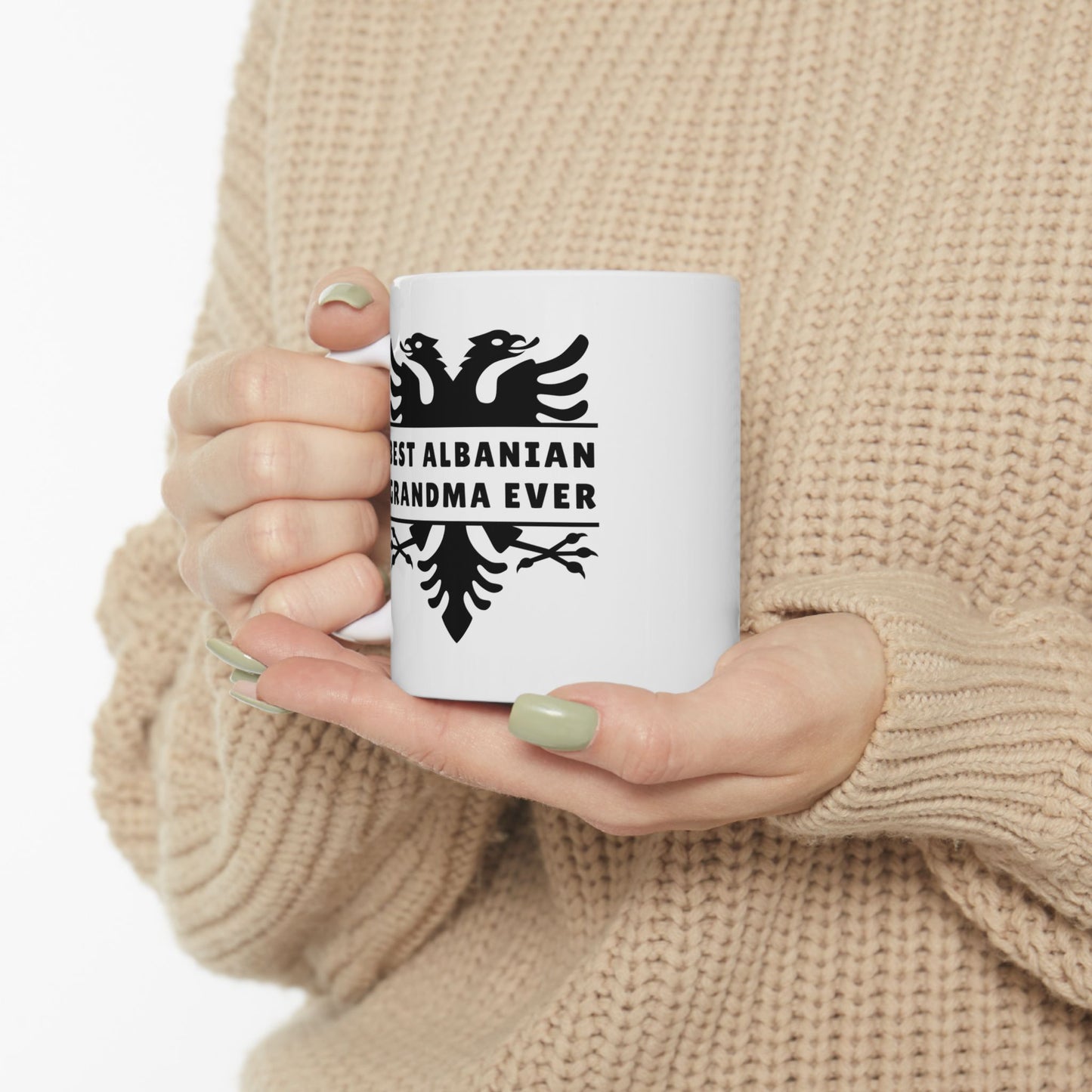 Best Albanian Grandma Ever – 11 oz White Ceramic Mug Heartfelt Gift | Cultural Pride | Perfect for Coffee, Tea & Tradition