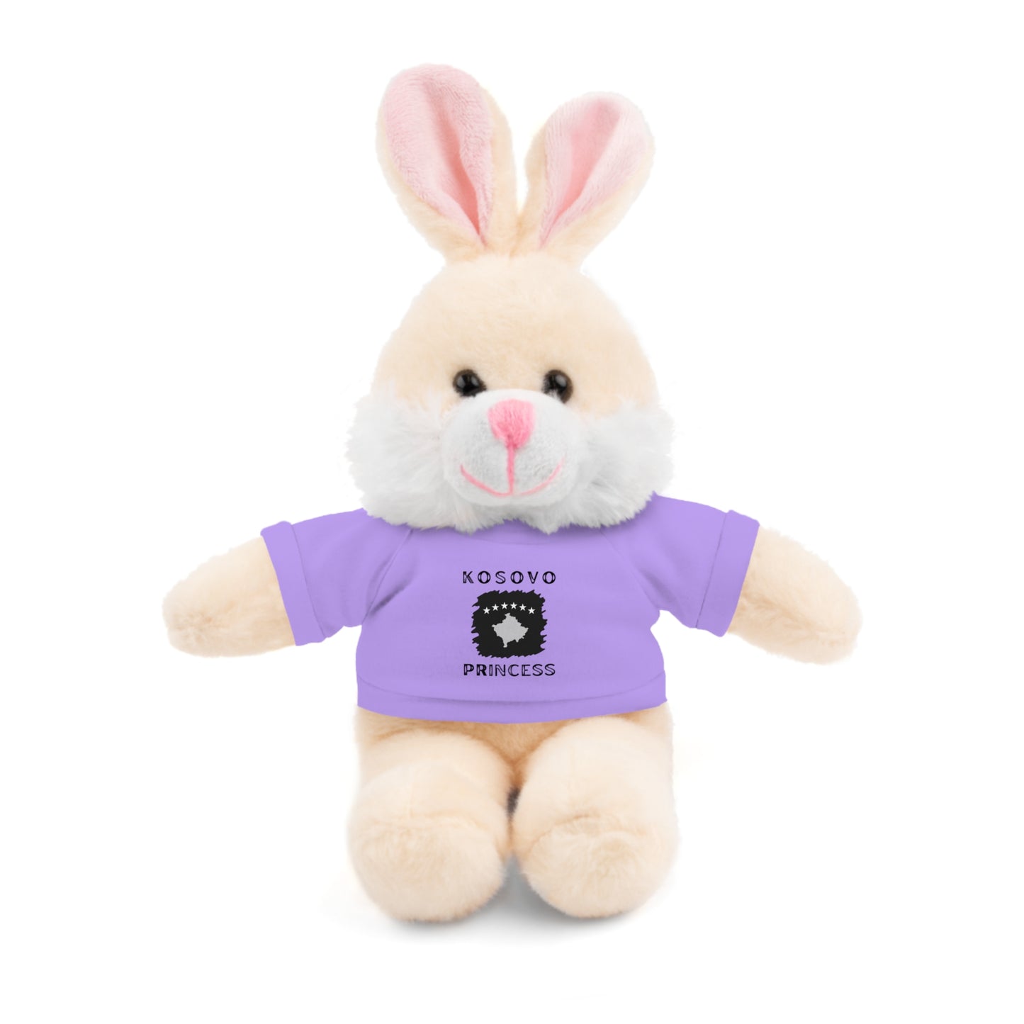 Kosovo Princess | 8" Plush Bunny with Personalized Tee – Cute Stuffed Animal Gift for Kids & Toddlers