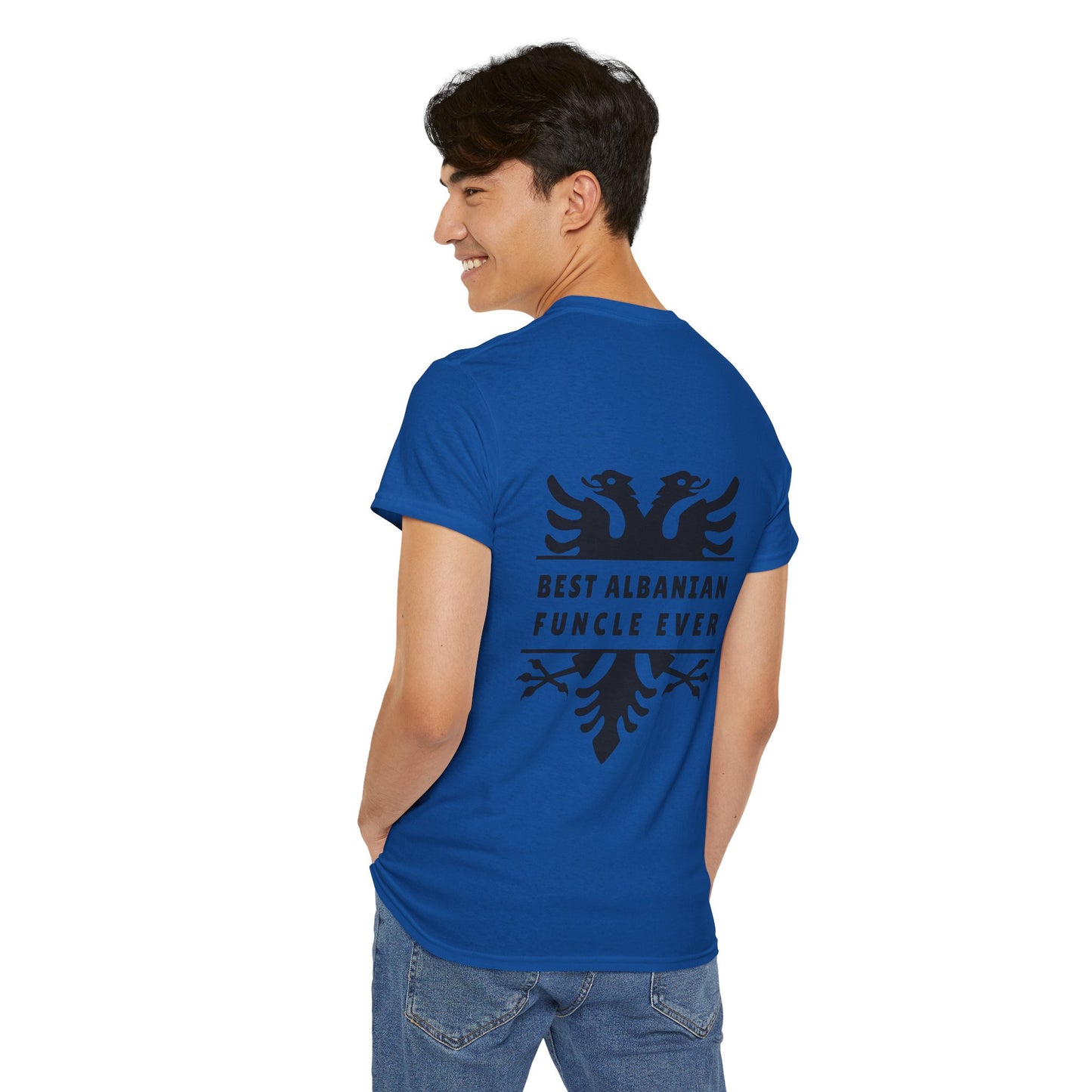 Best Albanian Funcle Ever – Unisex Heavy Cotton T-Shirt Fun Uncle Vibes | Bold Albanian Pride | Perfect Gift for the Coolest Funcle