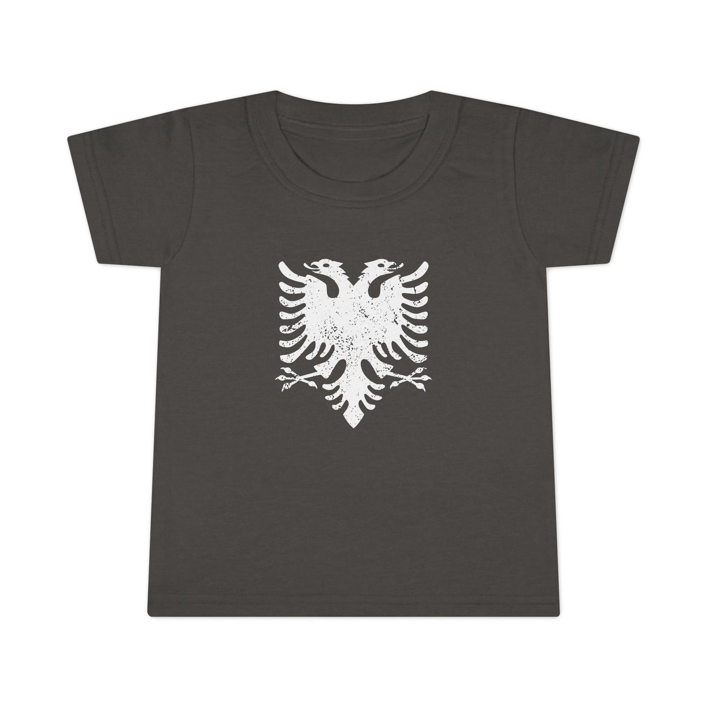 Toddler White Eagle Graphic Tee – Soft Cotton Shirt | Distressed Eagle Design for Boys & Girls, Heritage-Inspired Kidswear
