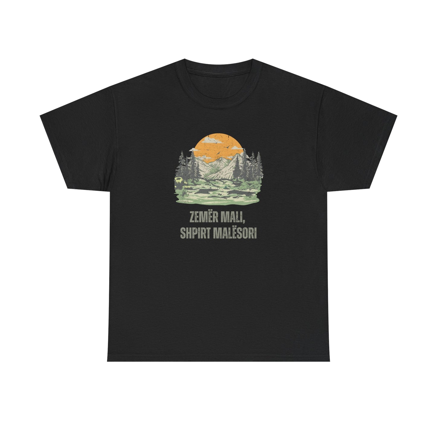 Zemër Mali, Shpirt Malësori – Mountain Heart, Highlander Soul | Albanian Pride T-Shirt