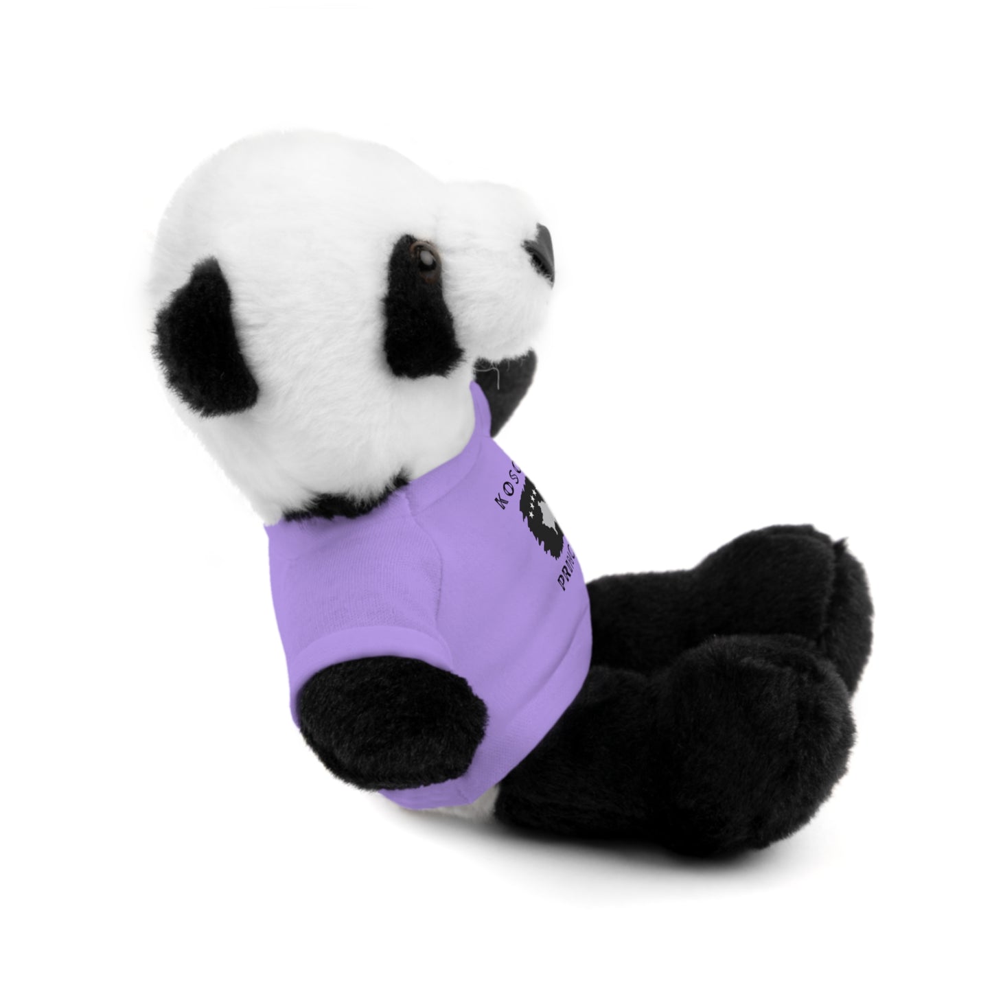 Kosovo Princess | 8" Plush Panda with Personalized Tee – Cute & Cuddly Gift for Kids & Toddlers